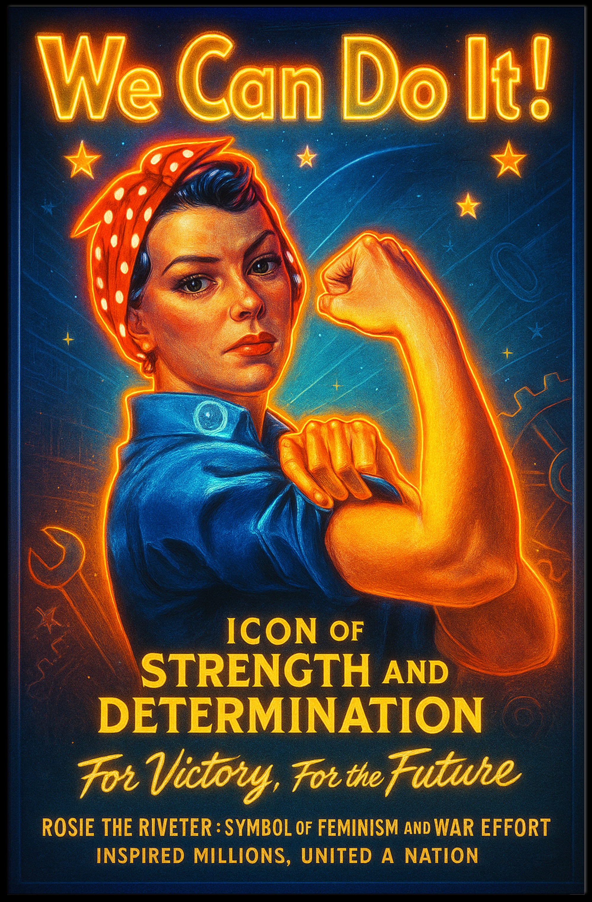 Icon of Strength and Determination Poster