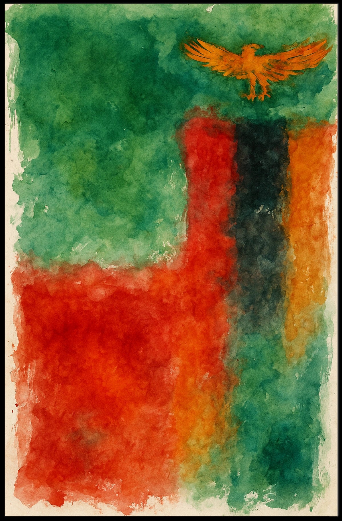 Abstract Eagle Colors Bold Wanderlust Poster