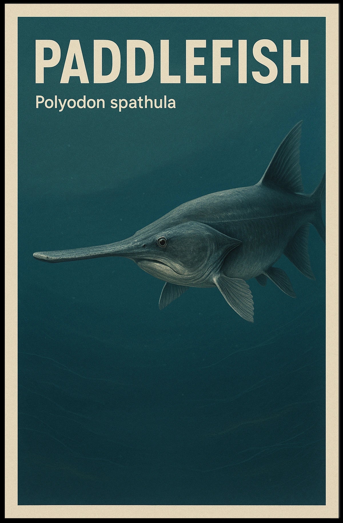 Paddlefish Polyodon spathula Poster