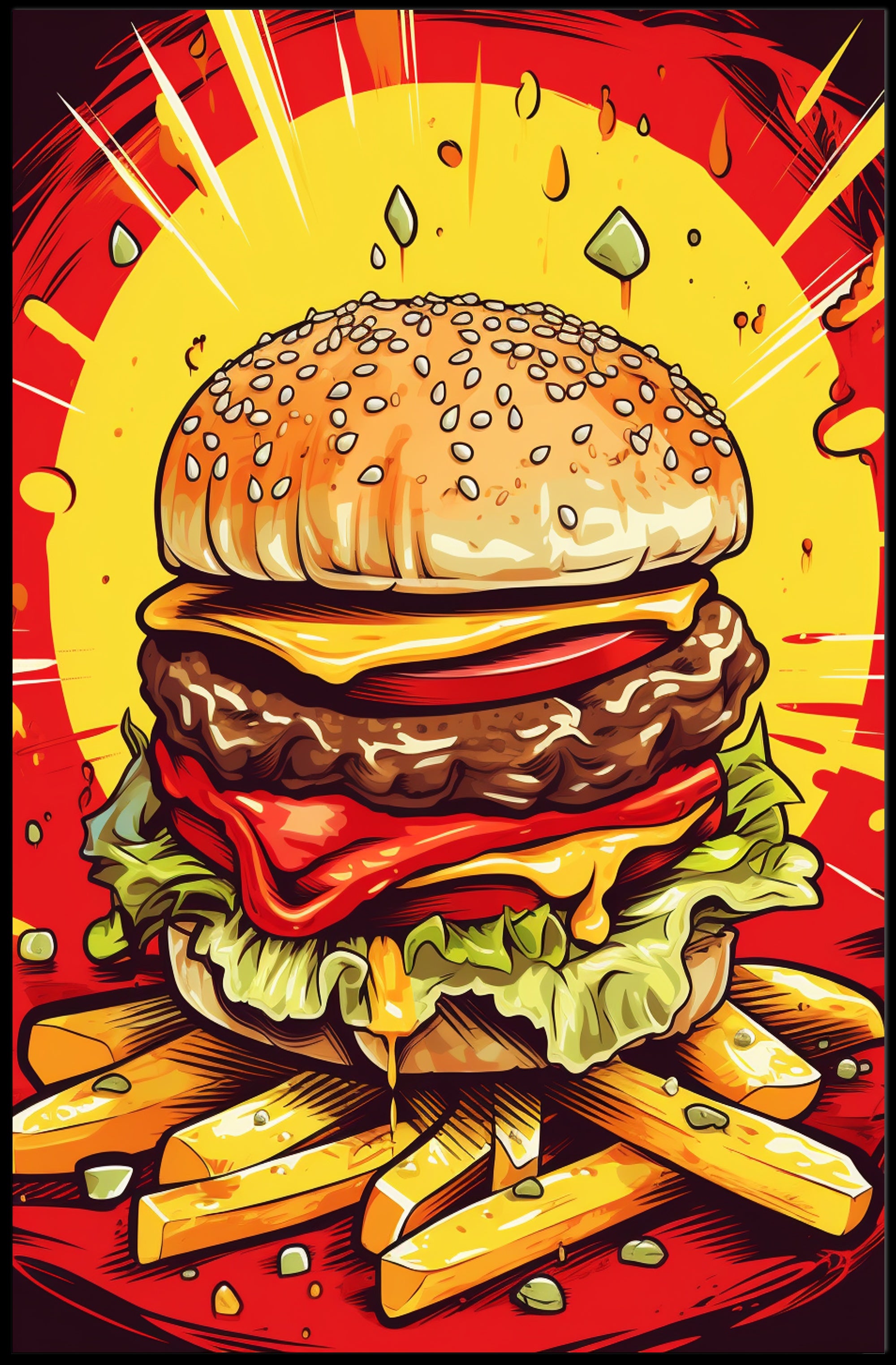 Burger Bliss Poster PosterGoat