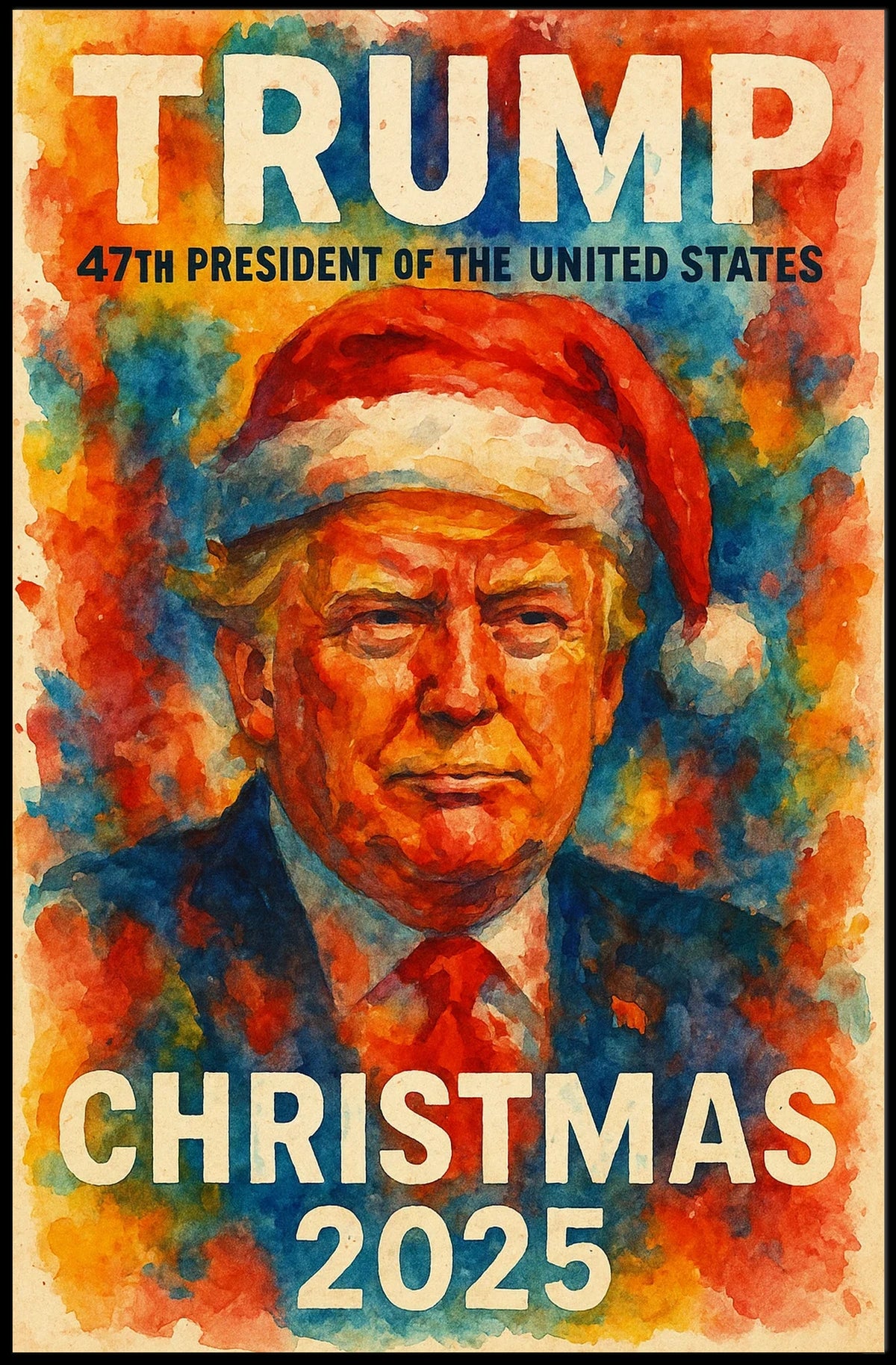 Futuristic Santa with Political Edge - Christmas Poster