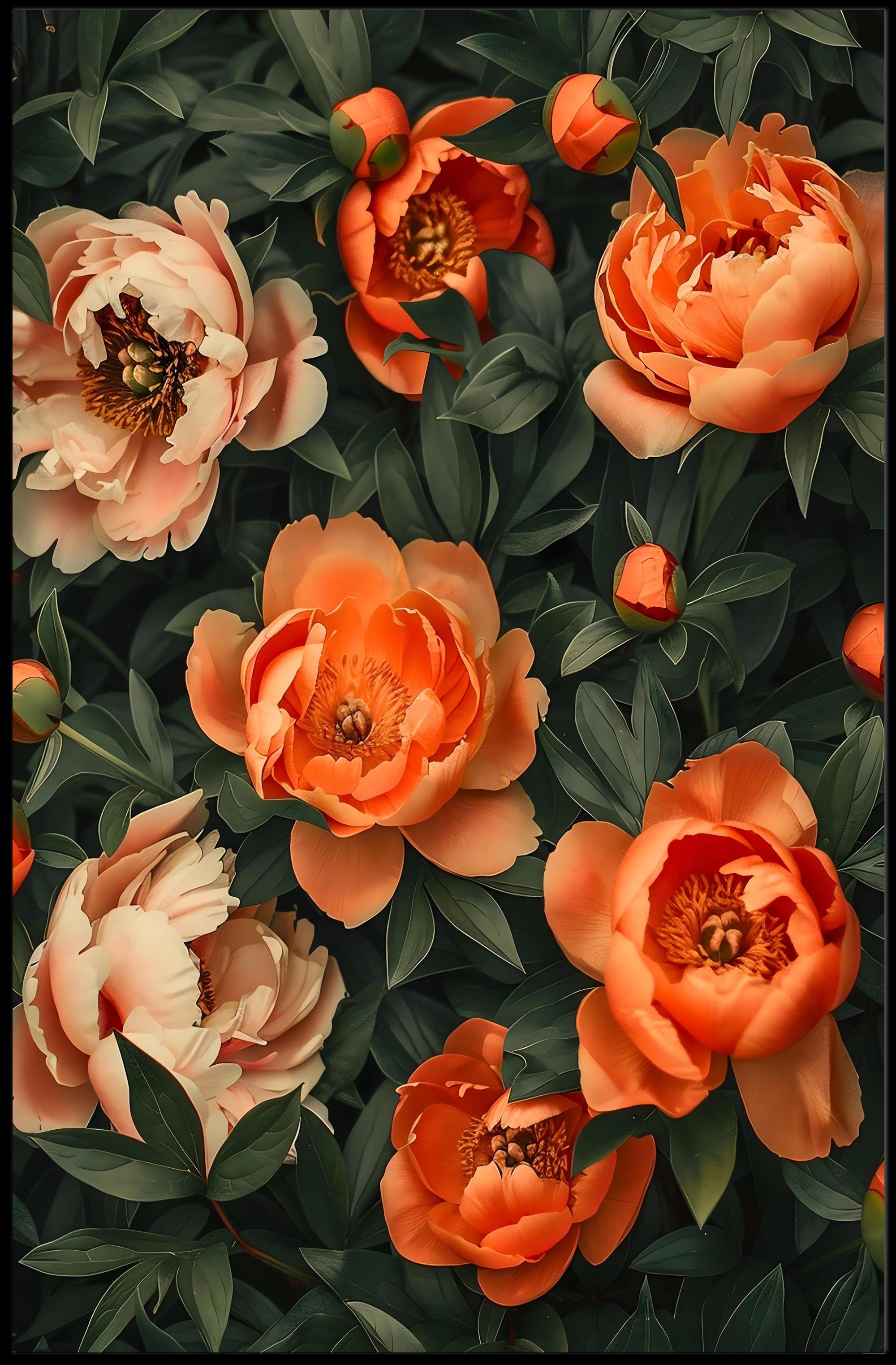 Vibrant Blooms Floral Wall Art Print