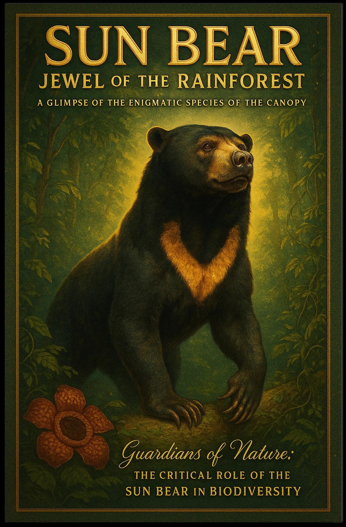 Sun Bear Jewel of the Rainforest Poster