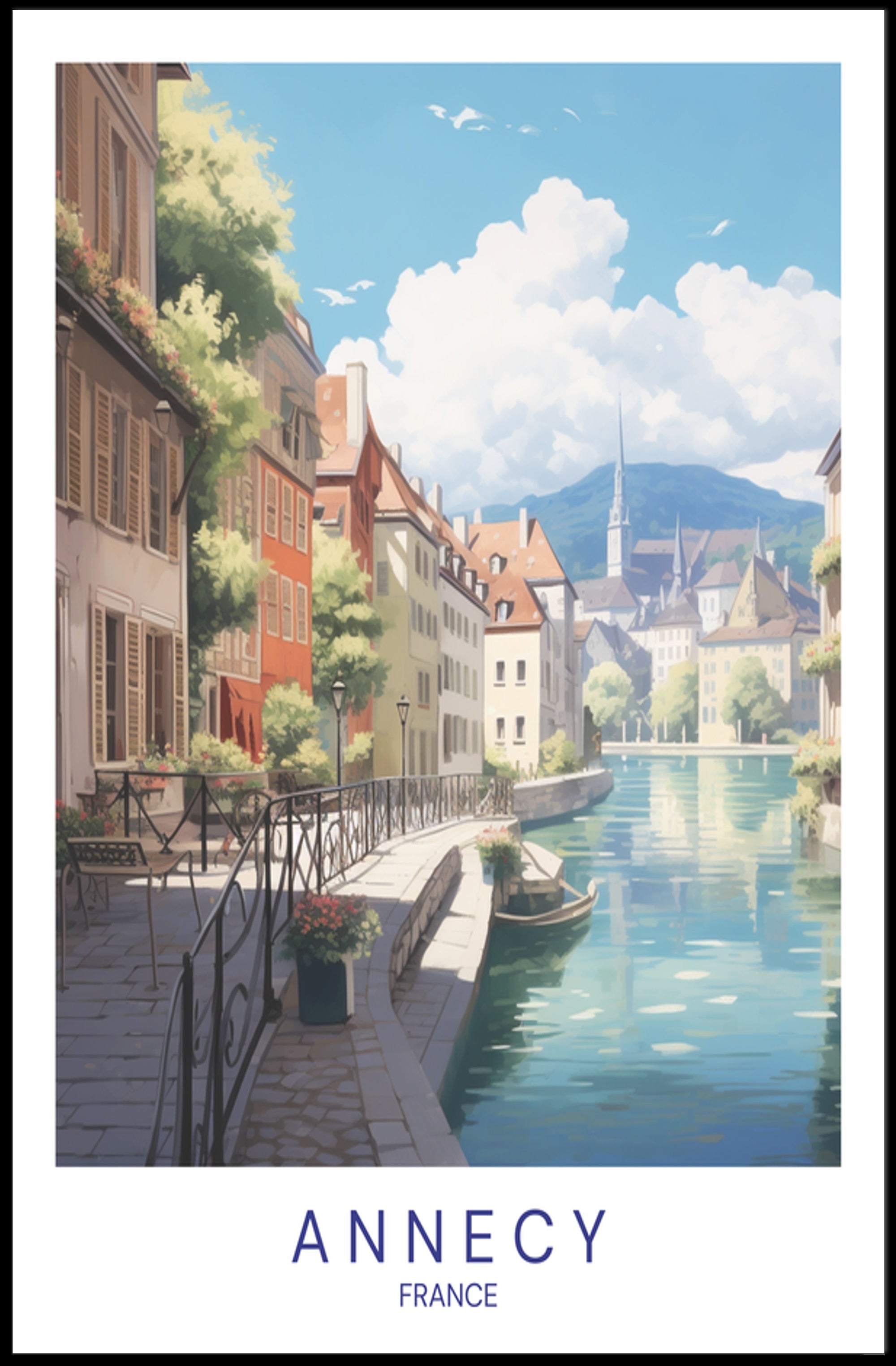 Scenic View of Annecy Poster PosterGoat