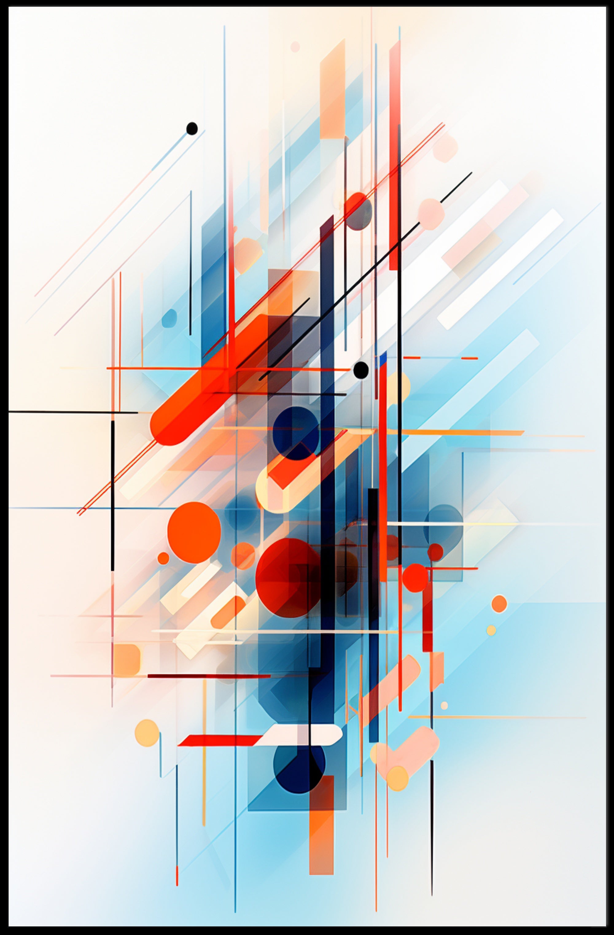 Abstract Geometric Symphony Abstract Poster PosterGoat