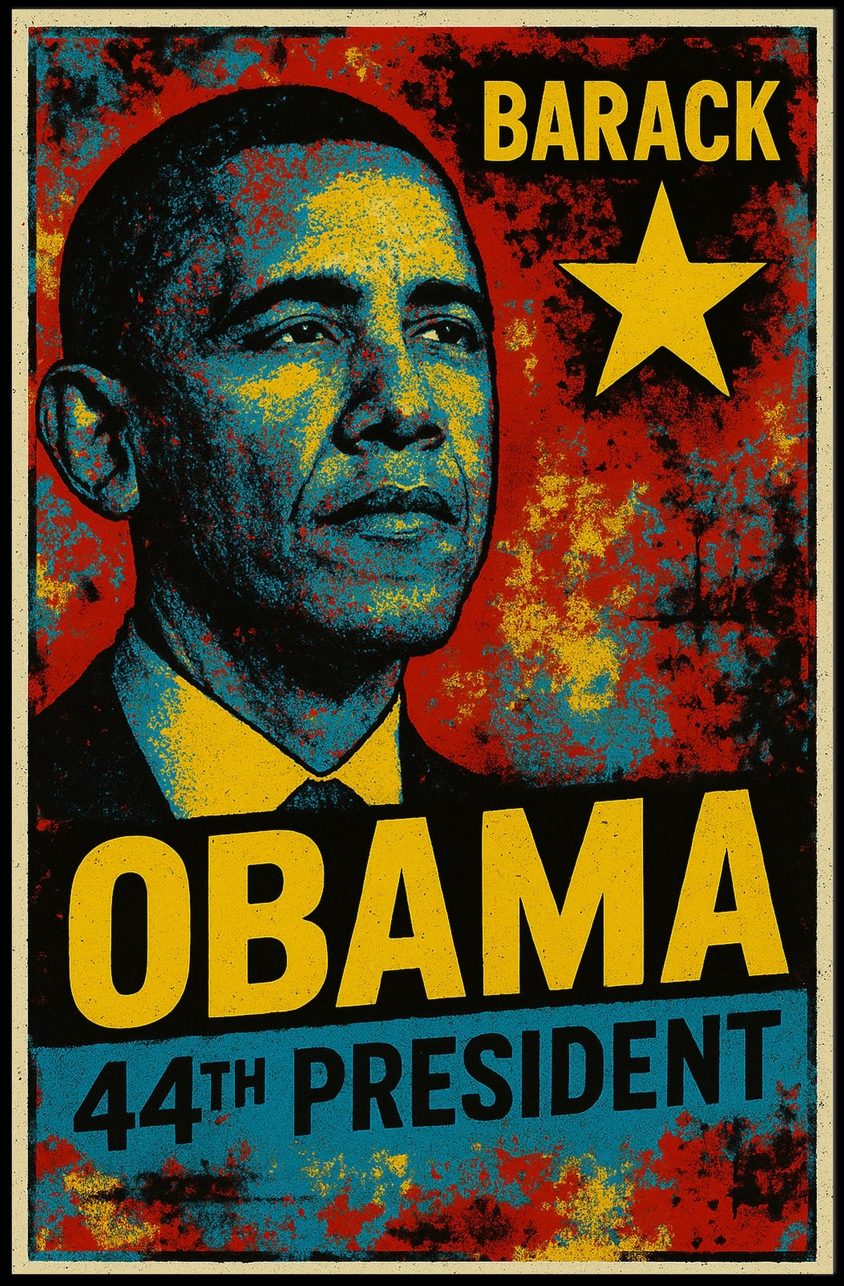 Barack Obama 44th President of the United States Graffiti Pop Art Poster