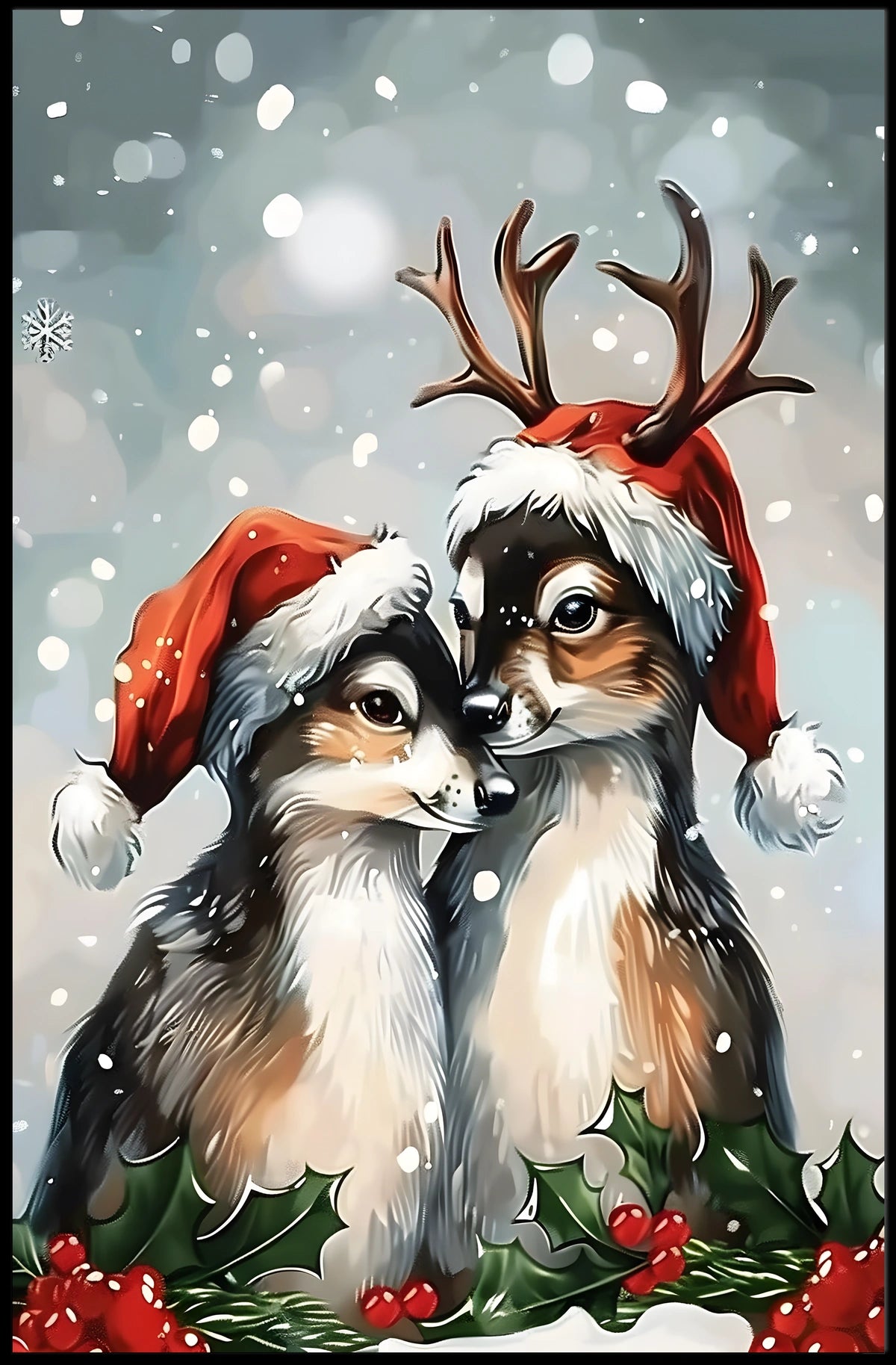 Festive Woodland Friends Poster