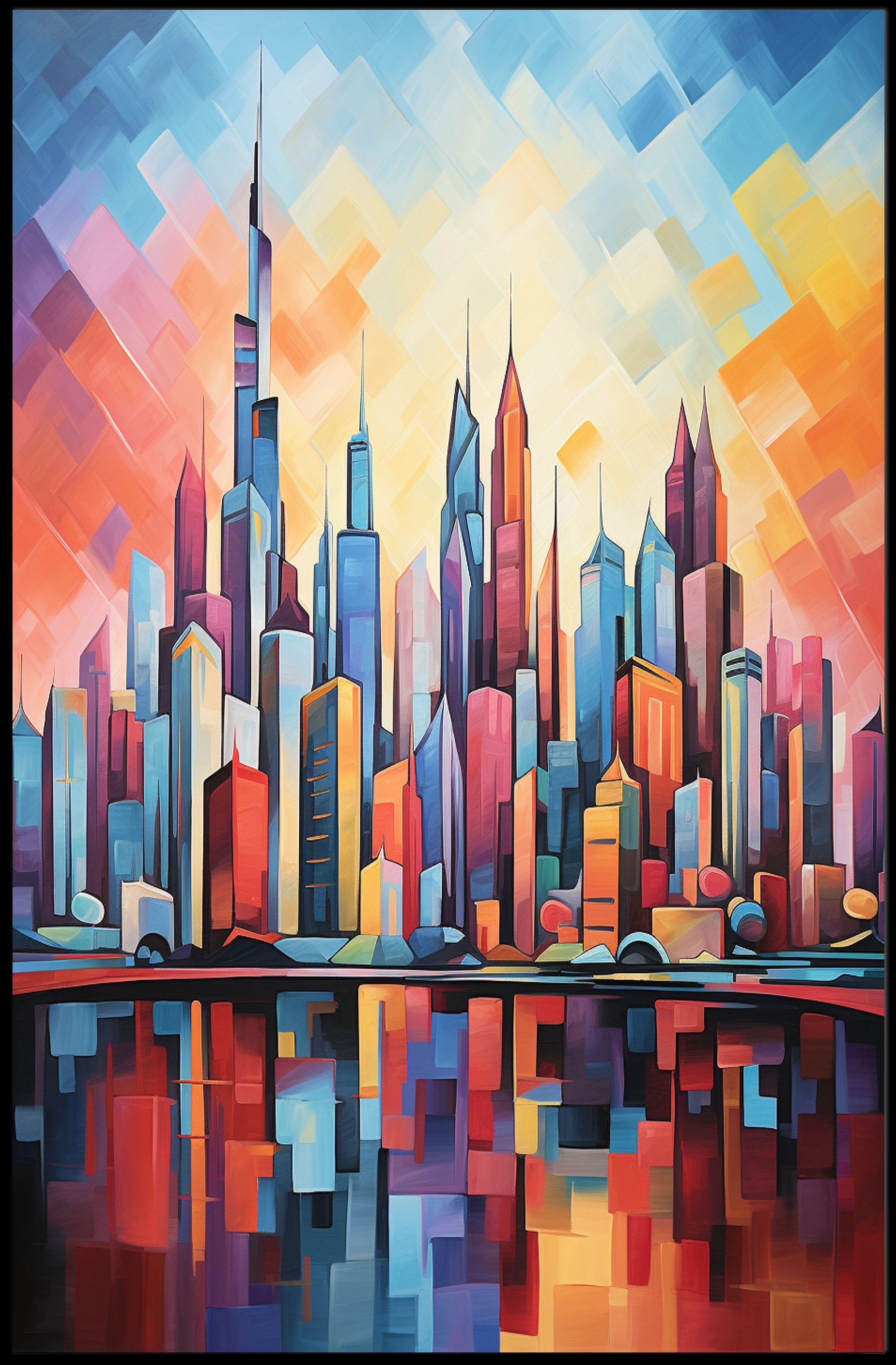 Vibrant Cityscape Poster