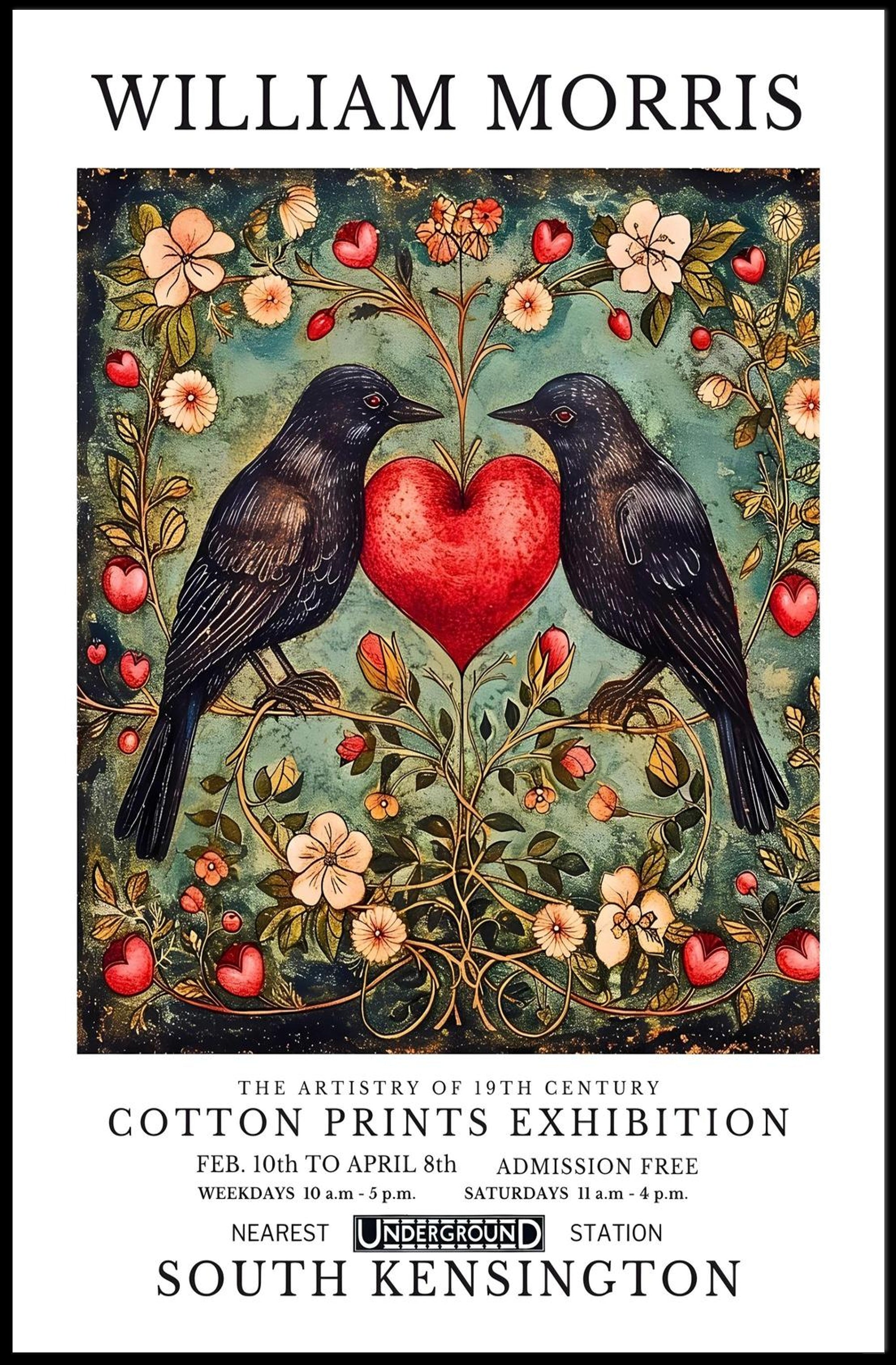 The Artistry of 19th Century Cotton Prints Exhibition Poster