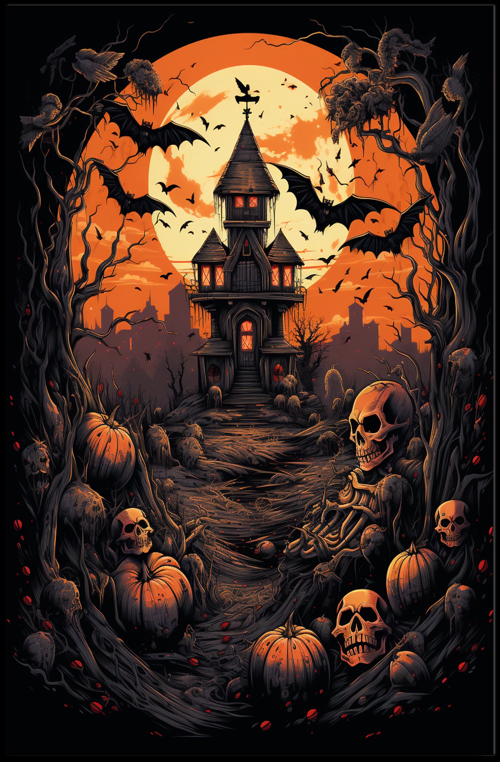 Haunted Halloween Night Poster