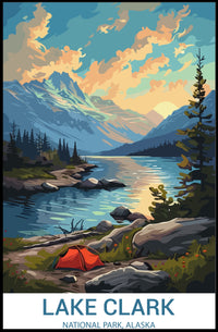 Lake Clark Scenic View: A National Park Poster