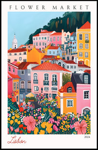 Lisbon Flower Market 2024 Poster PosterGoat