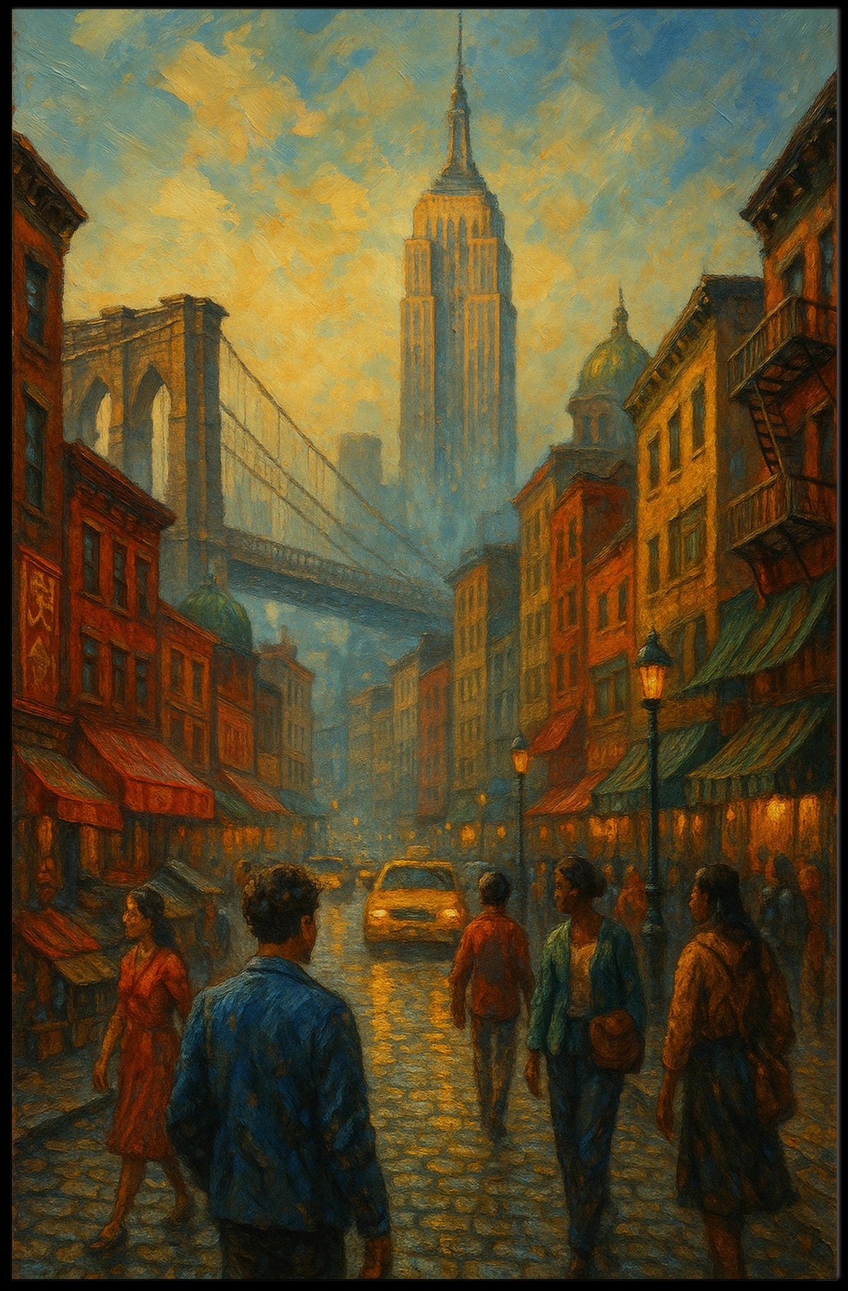 City Of Dreams Poster Dreamlike Cityscape At Dusk For Homes