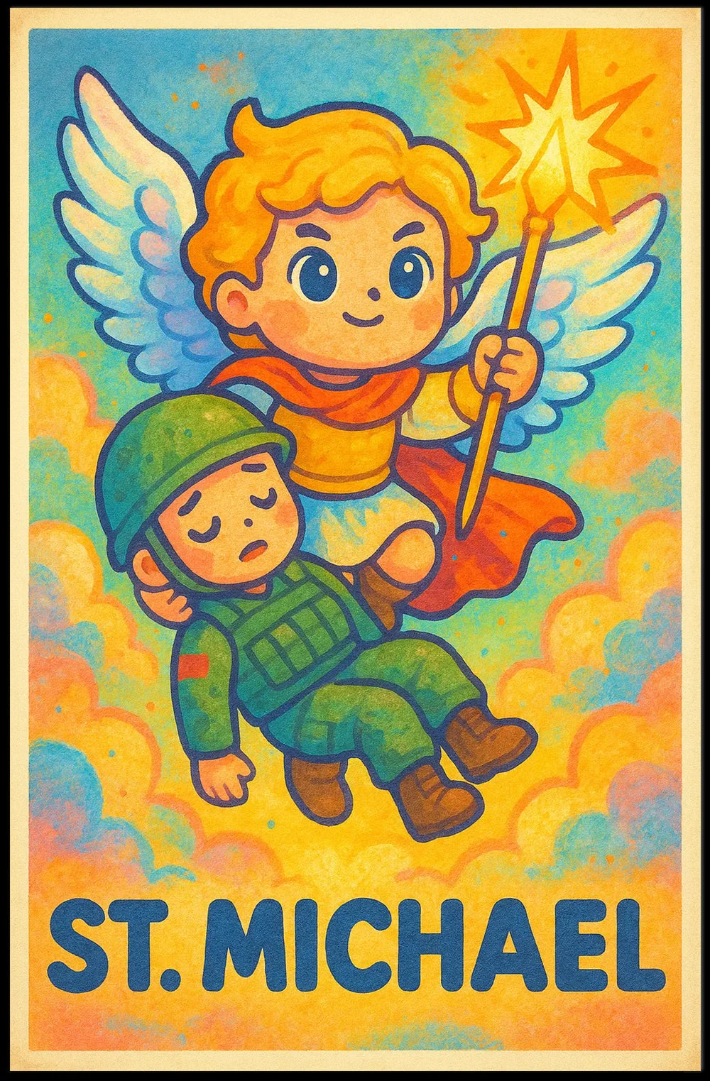 St. Michael Archangel Mystical Art Poster