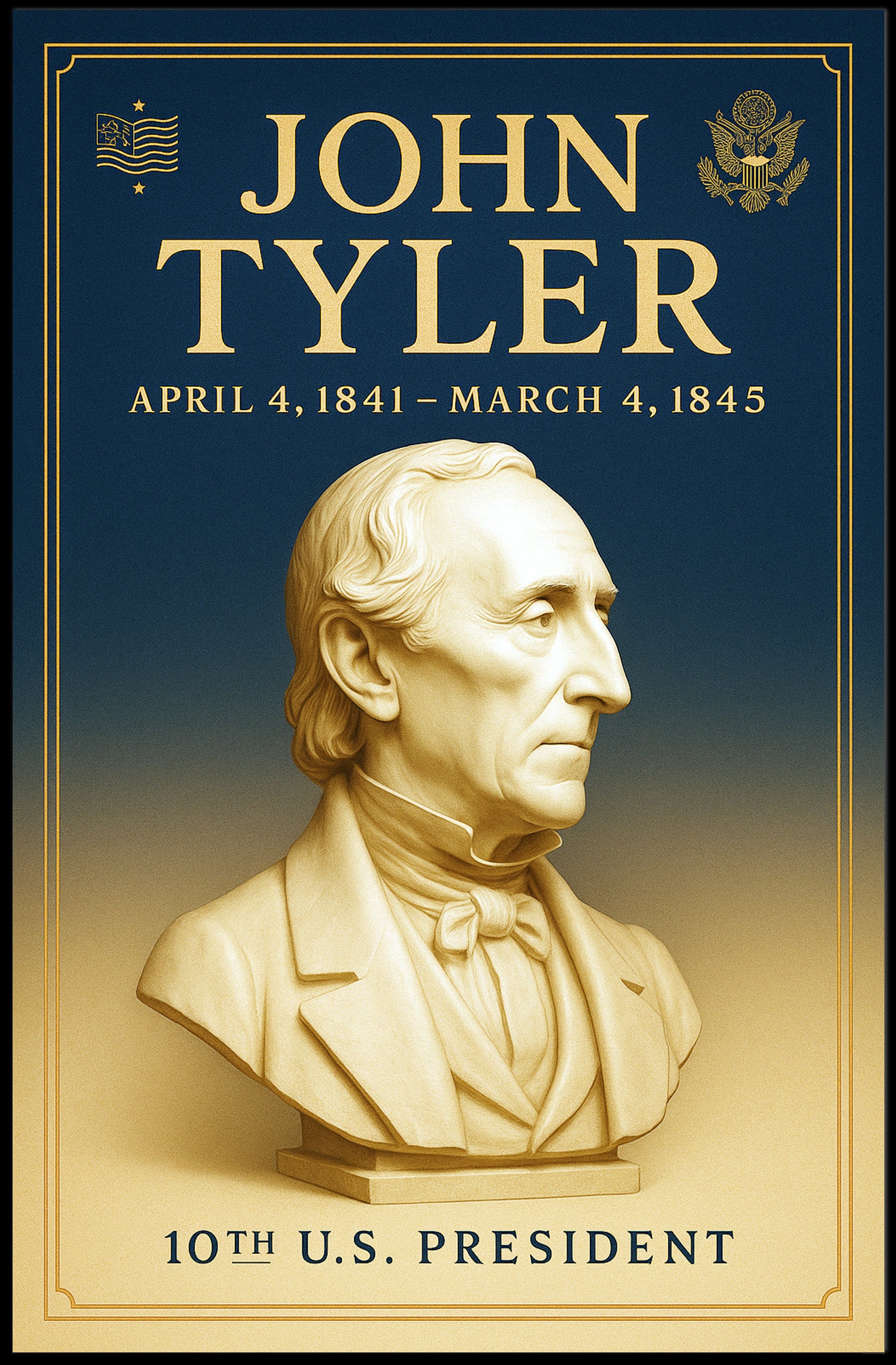 John Tyler 10th President Poster PosterGoat