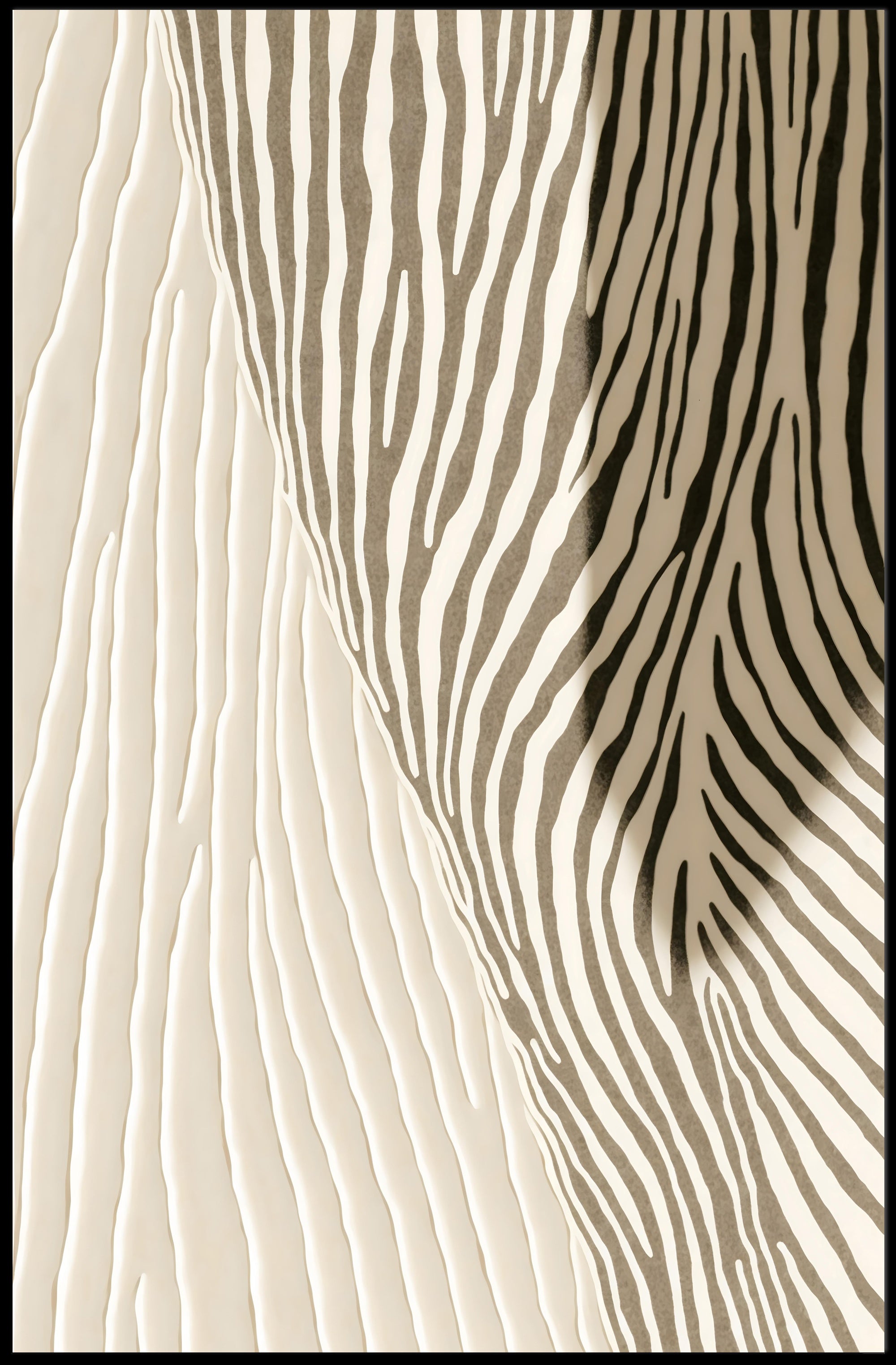 Zebra Stripe Illusion Poster