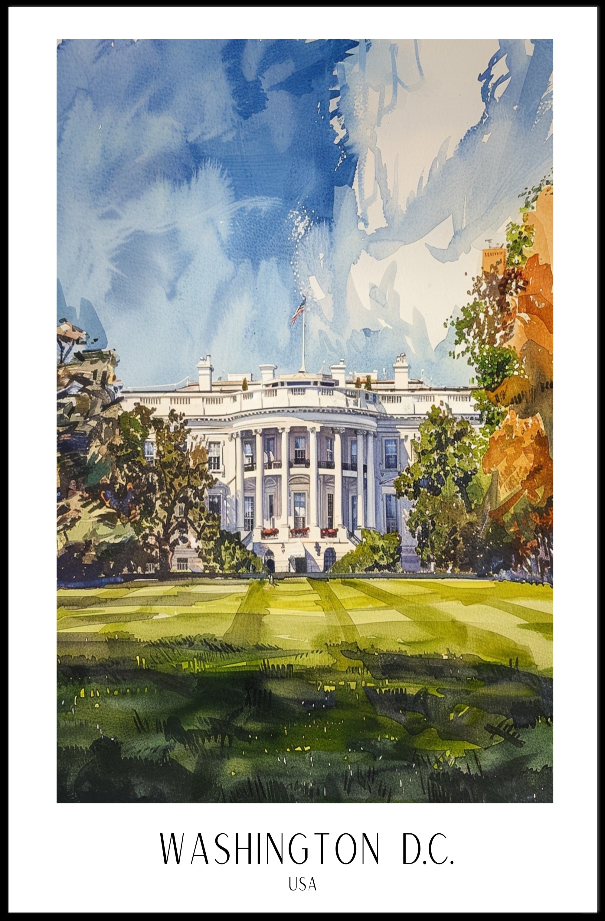 The White House in Washington D.C Poster PosterGoat