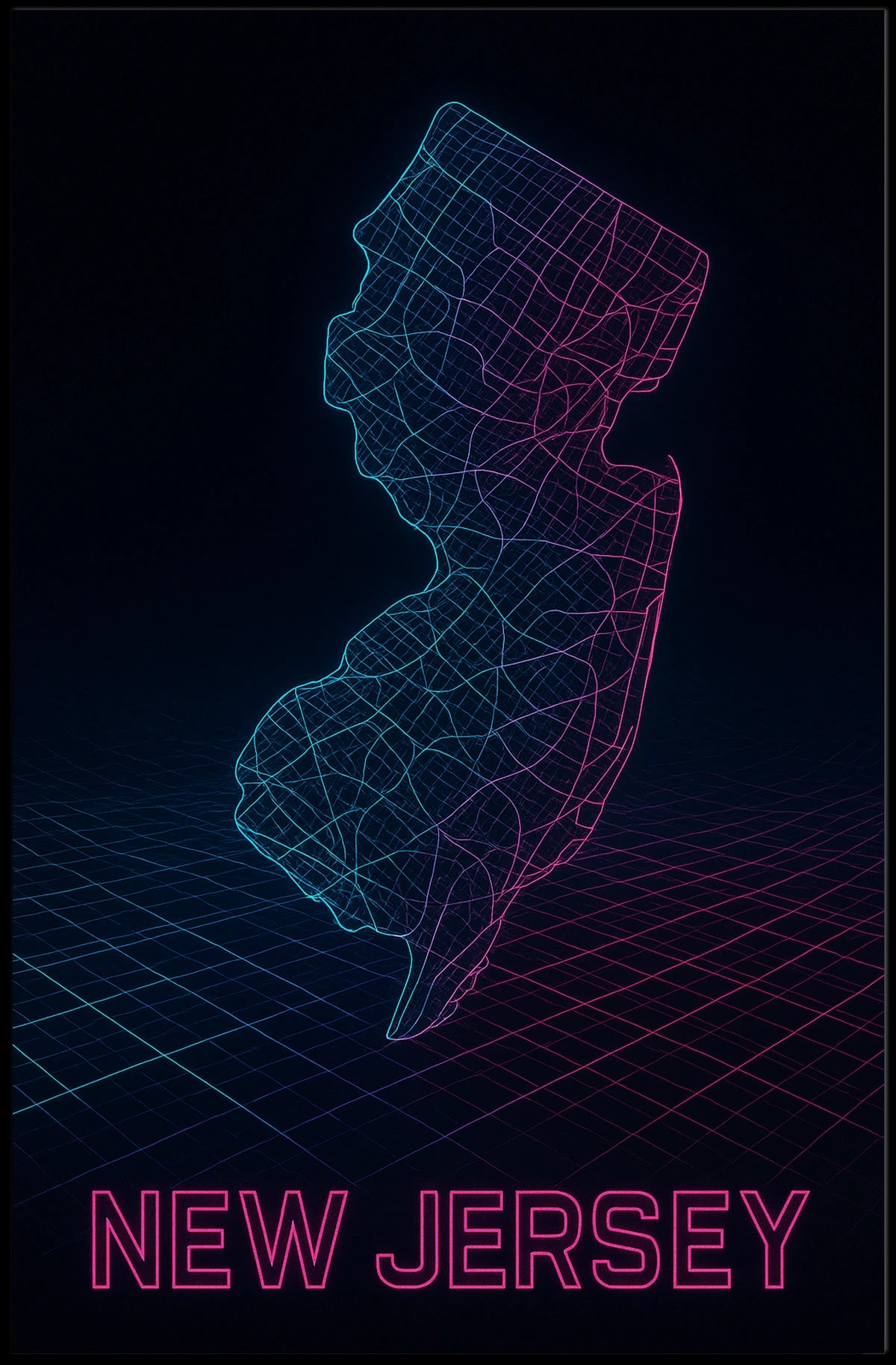 New Jersey A Digital Perspective Poster