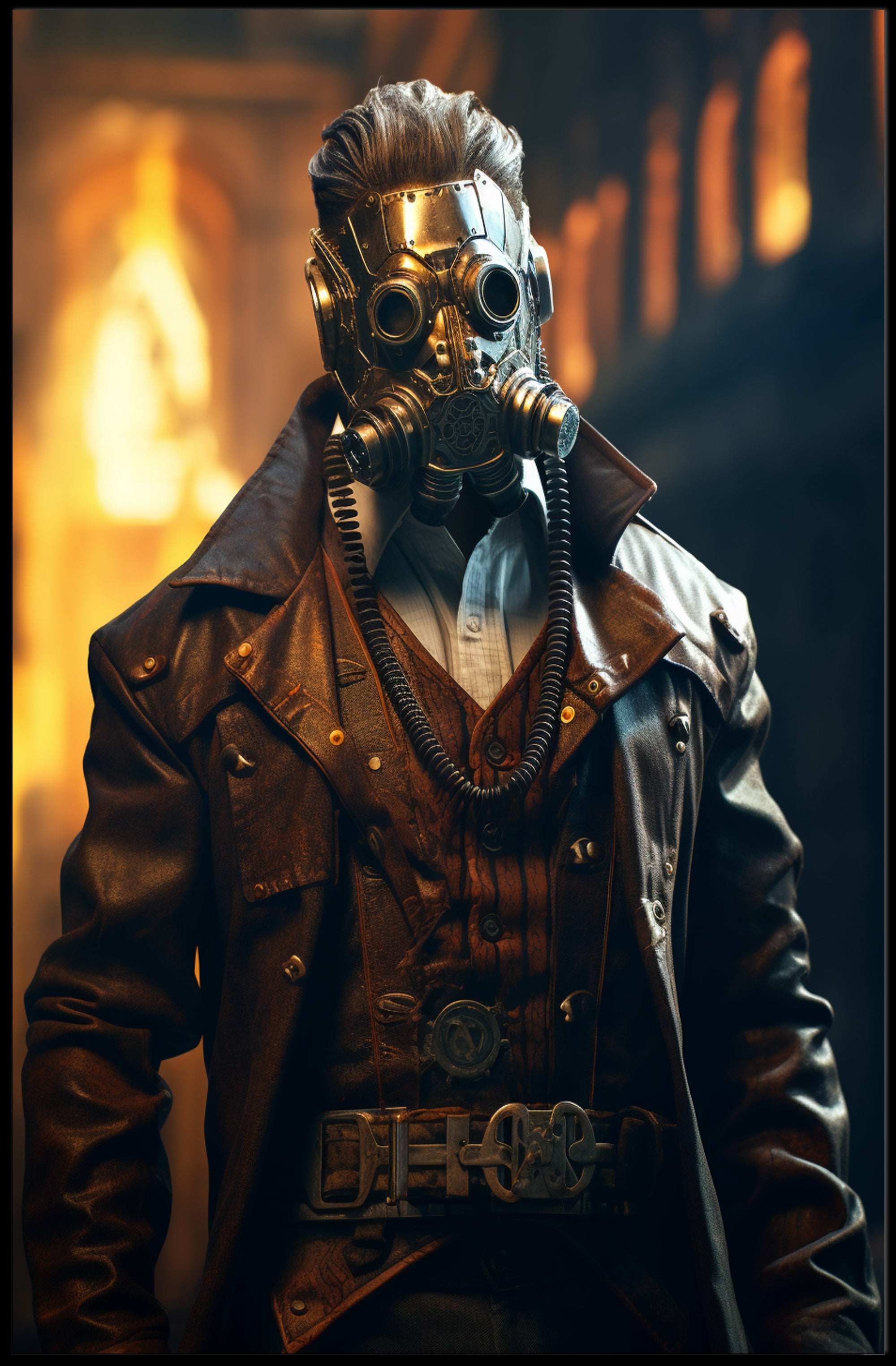 Steampunk Adventure Art Poster for Cultural or Heritage Poster