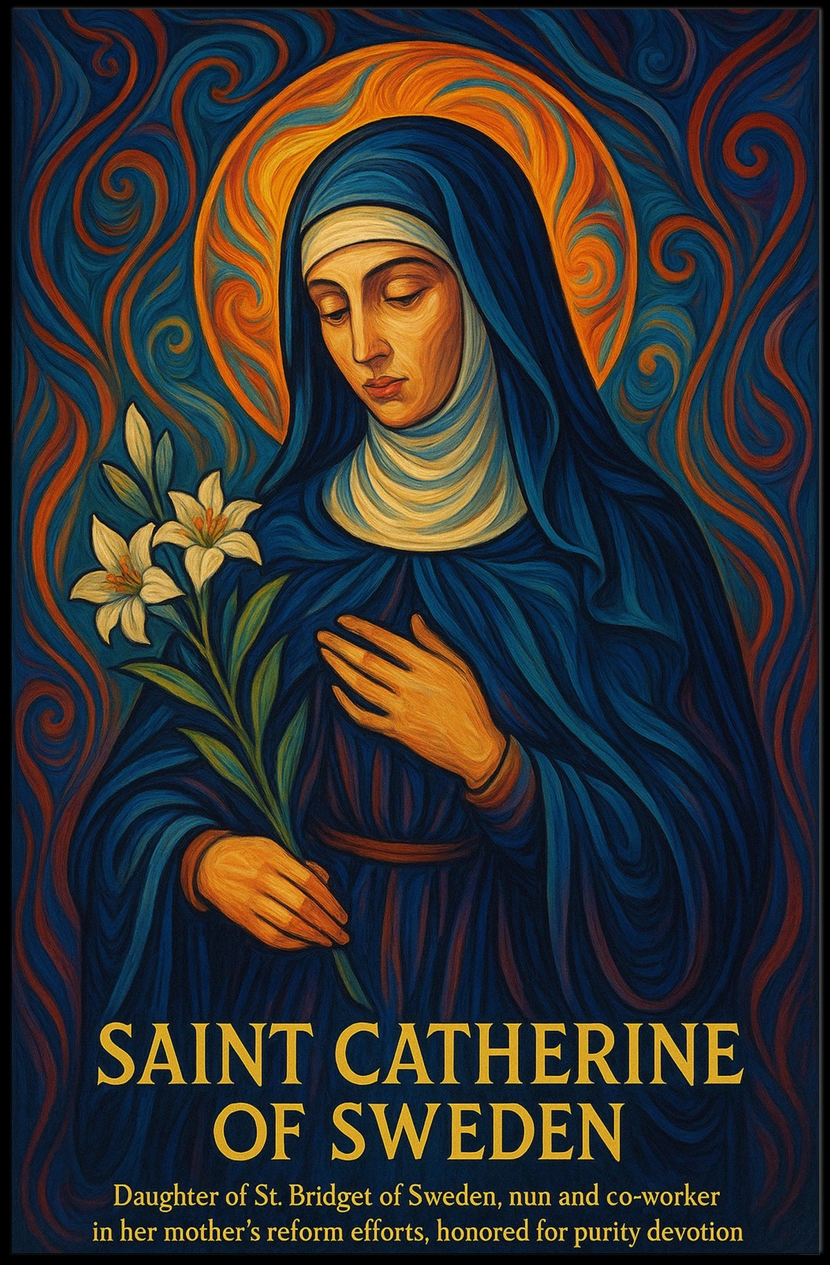 Saint Catherine of Sweden Poster