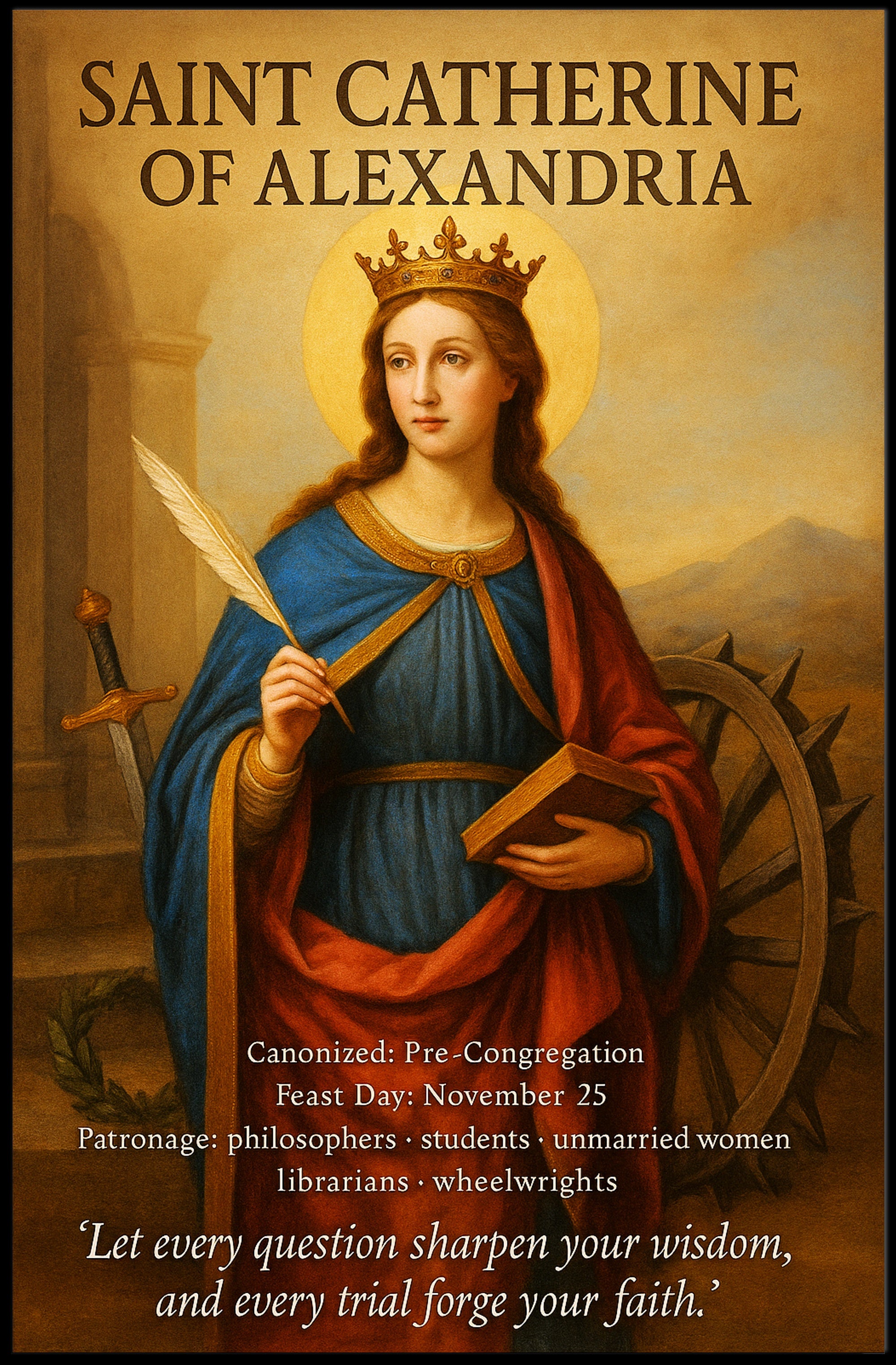Saint Catherine of Alexandria Poster PosterGoat