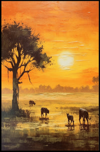 Sunset Serengeti Poster