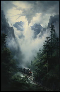 Journey Through The Misty Mountains Poster PosterGoat