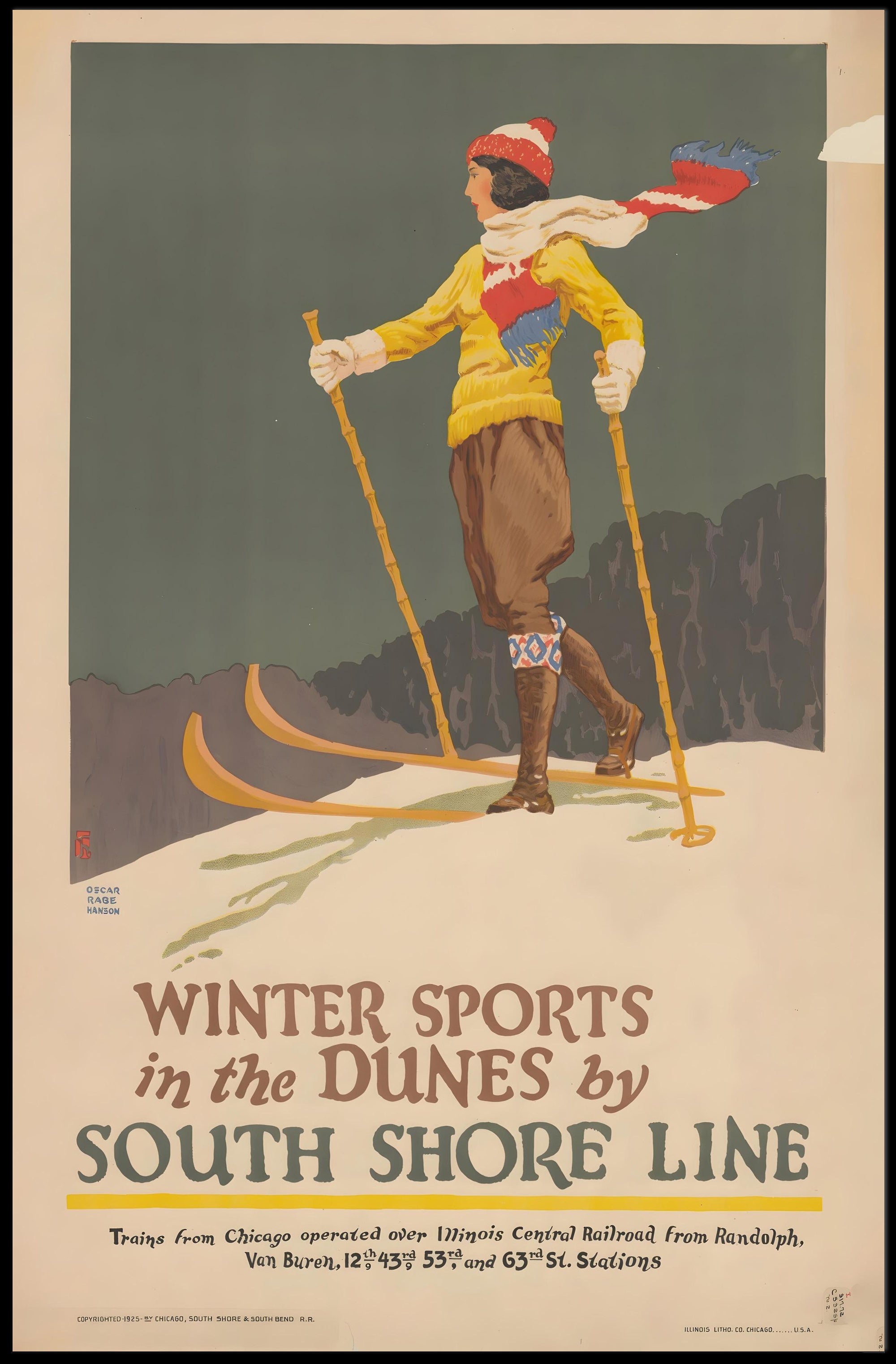 Winter Sports Adventure Travel Poster