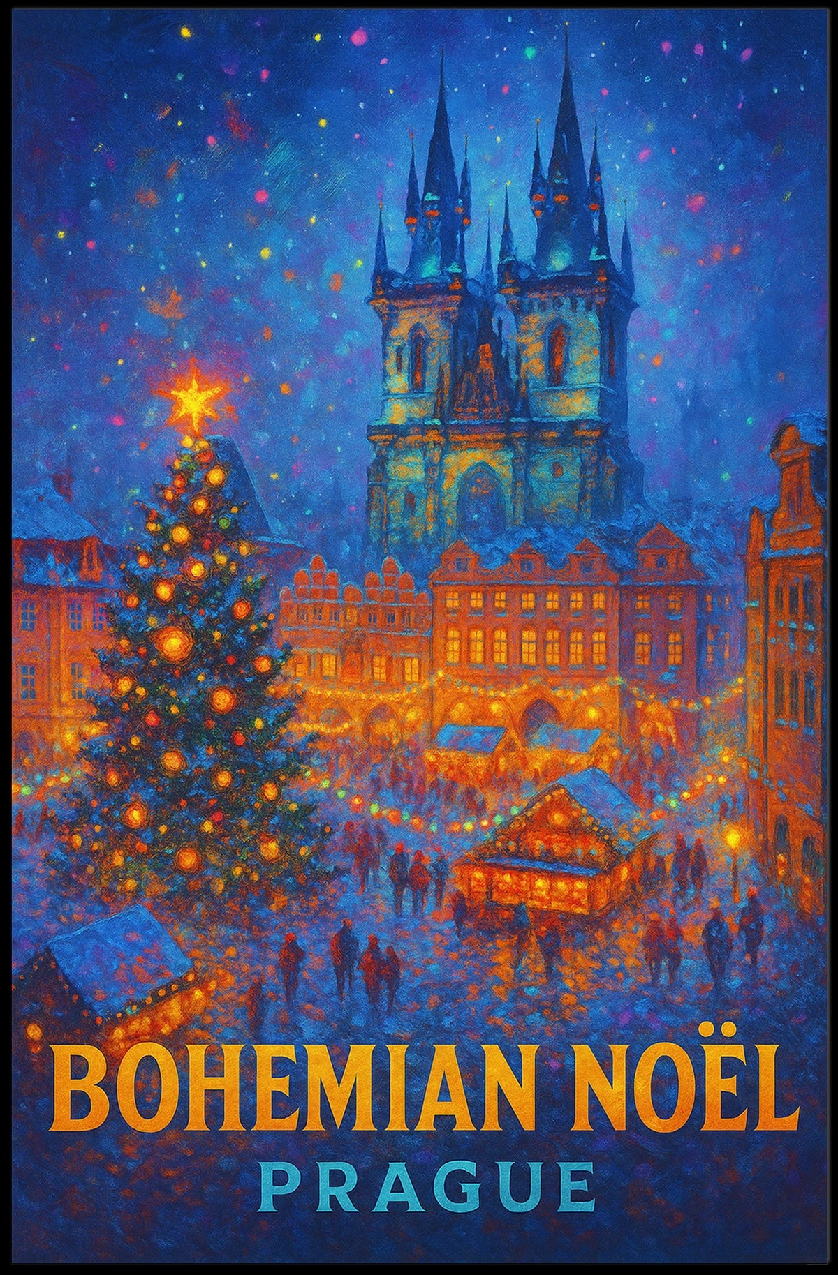 Bohemian Noël Prague Poster