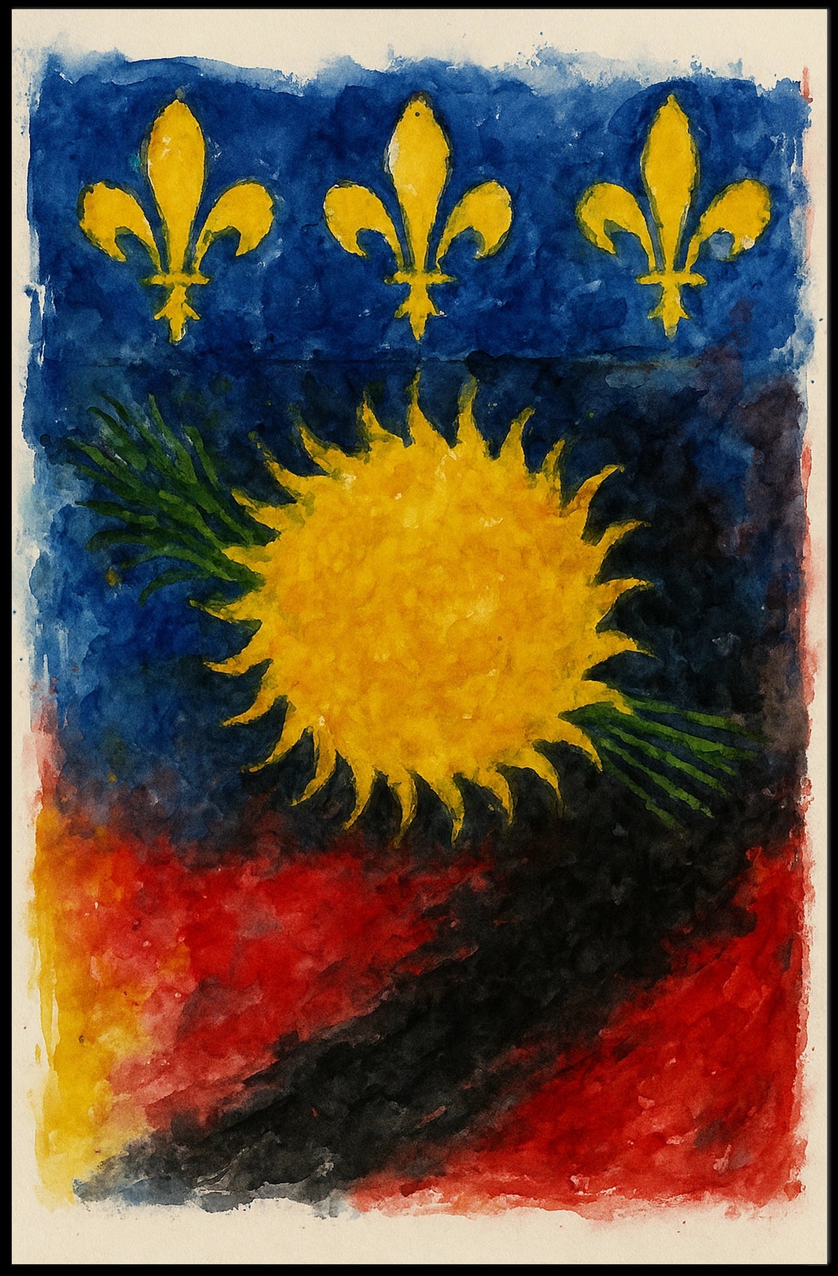 Vibrant Heraldic Design Poster