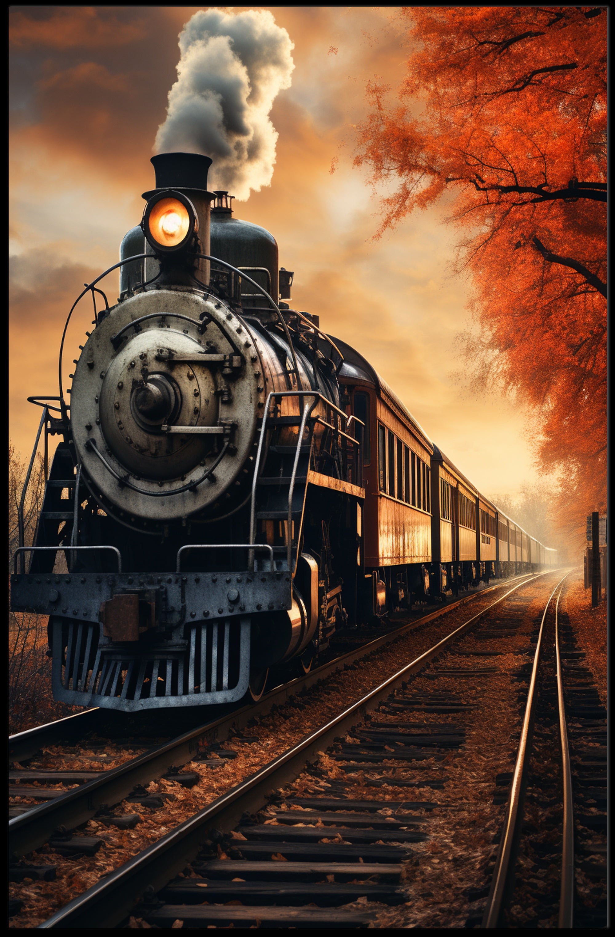 Autumn Steam Journey Poster