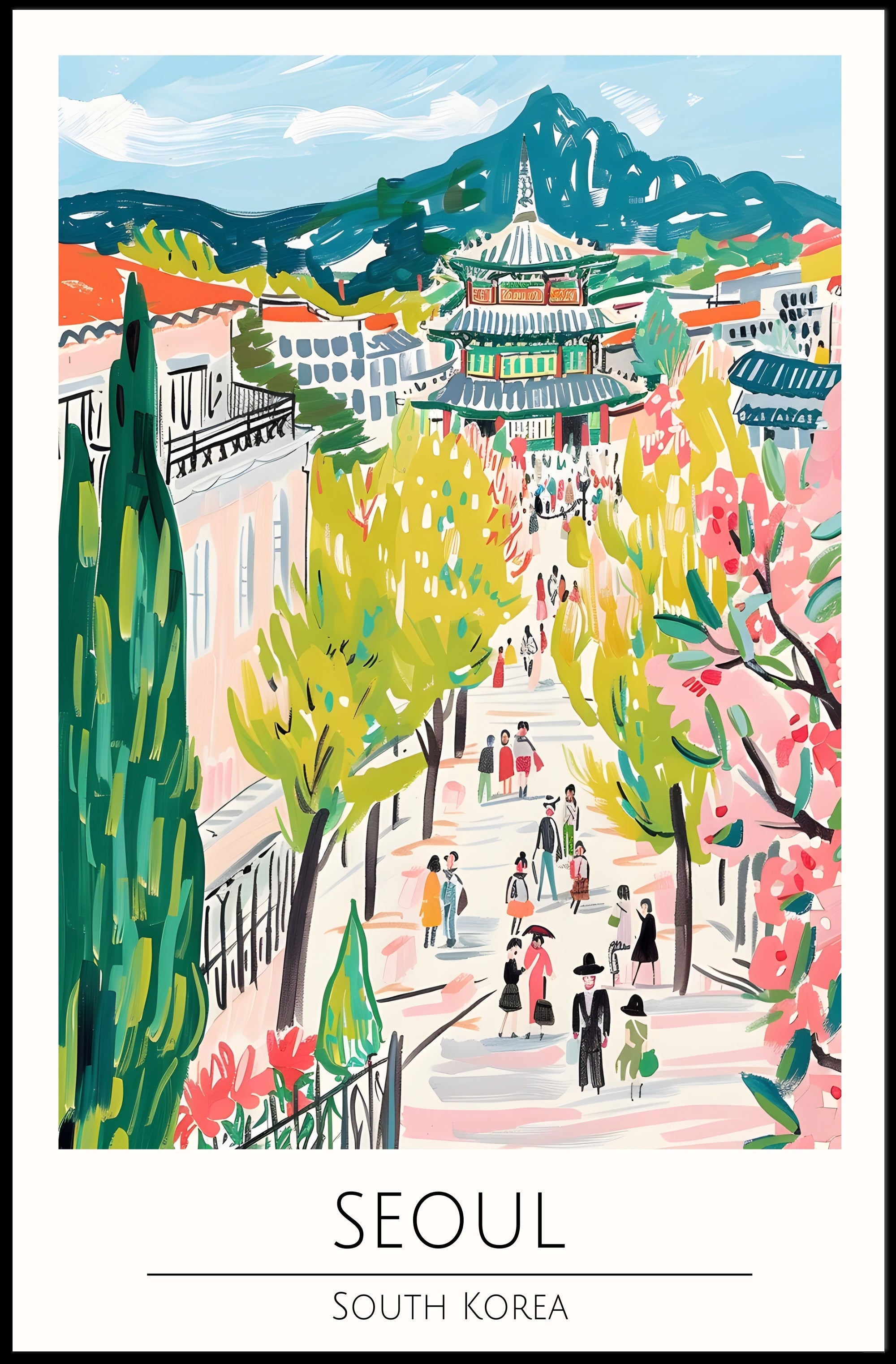 Vibrant Streets of Seoul Poster PosterGoat