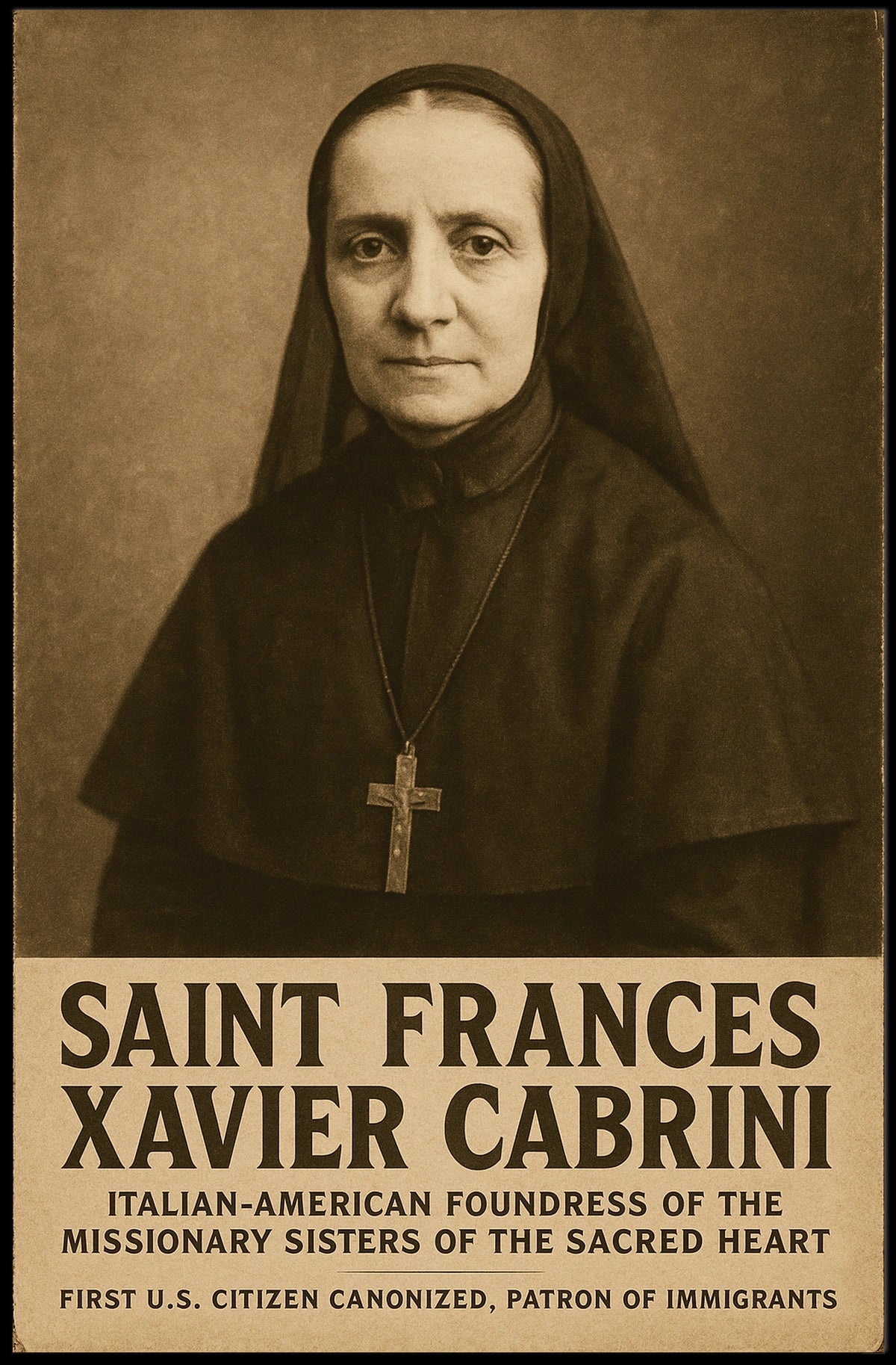 Saint Frances Xavier Cabrini Poster