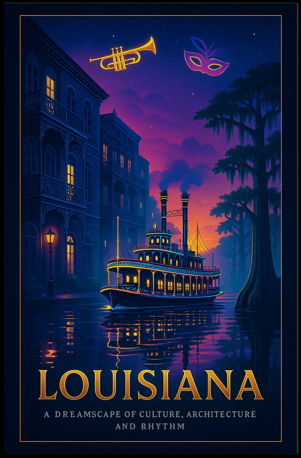 Louisiana A Dreamscape of Culture Poster