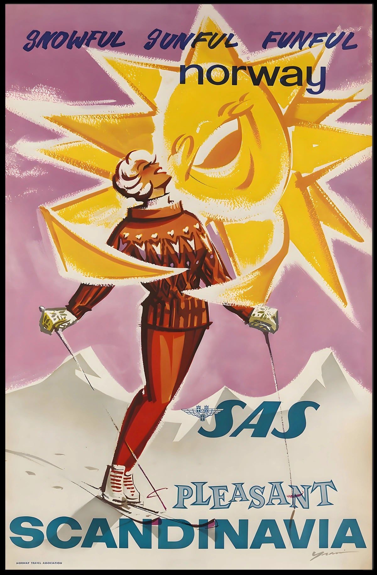Snowful Gumful Funful Norway Poster