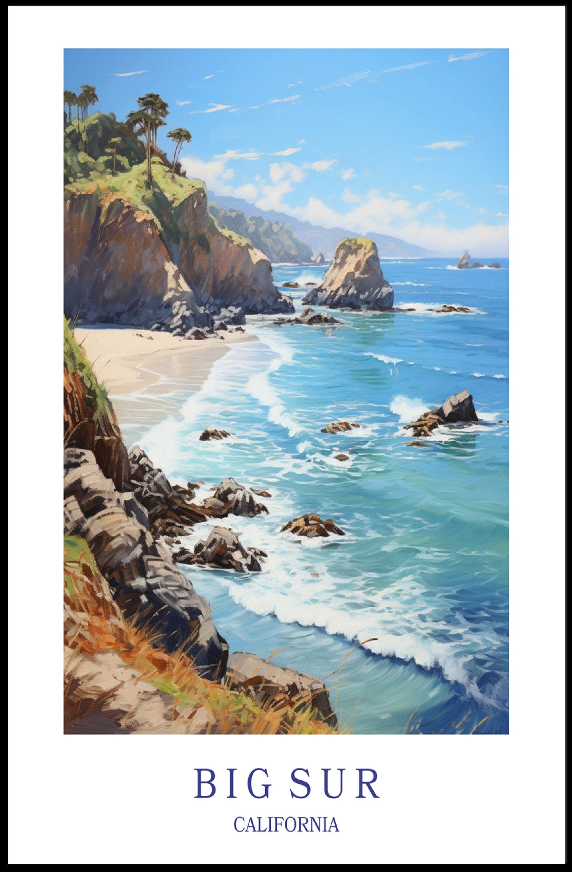 Big Sur Scenic Coast Travel Poster PosterGoat