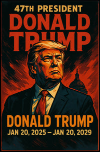 Donald Trump Visionary Patriot Expressionism Poster