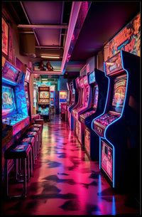 Retro Arcade Wonderland Poster