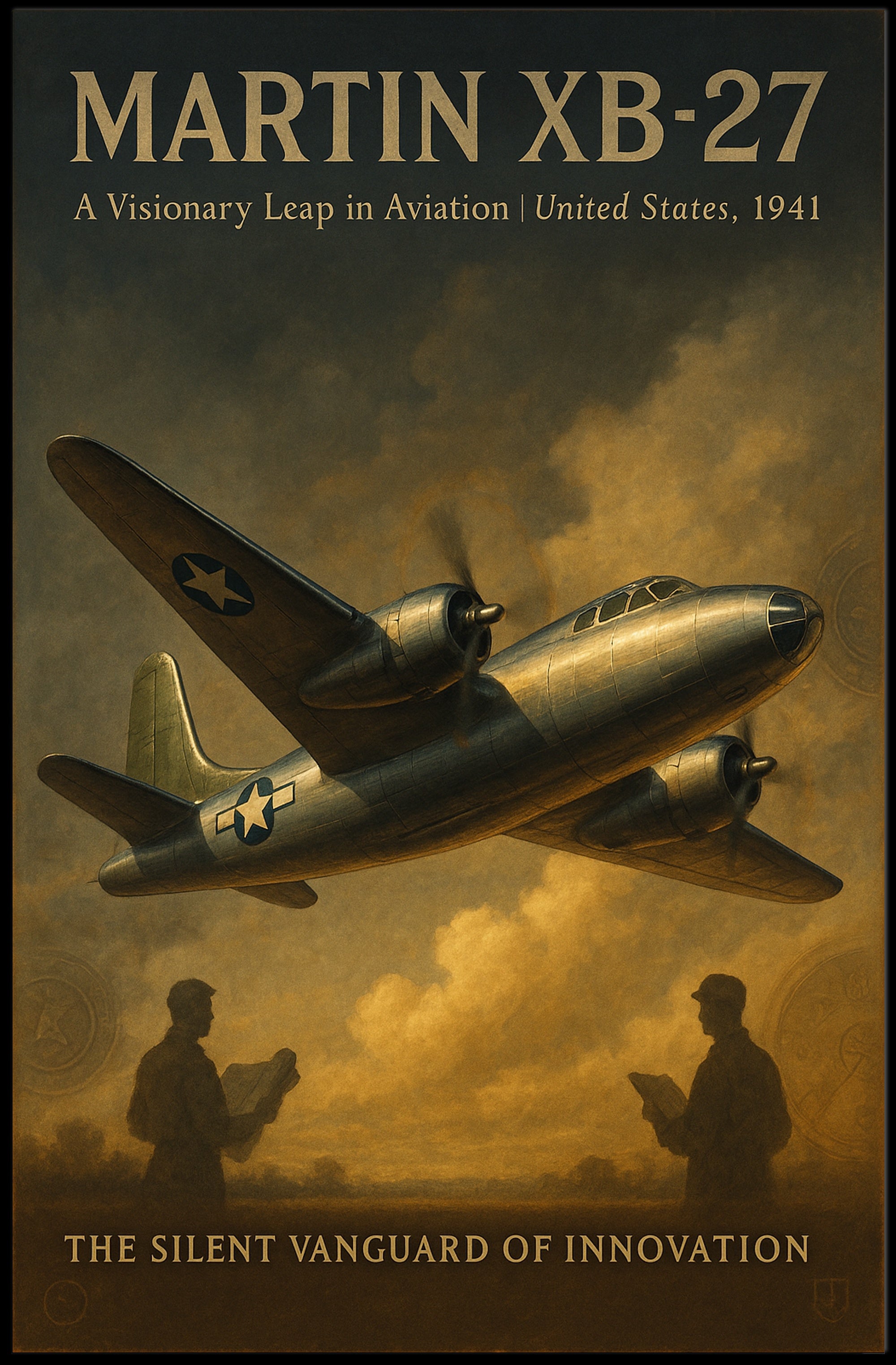 Martin XB 27 Aviation Poster Vintage Aircraft Print