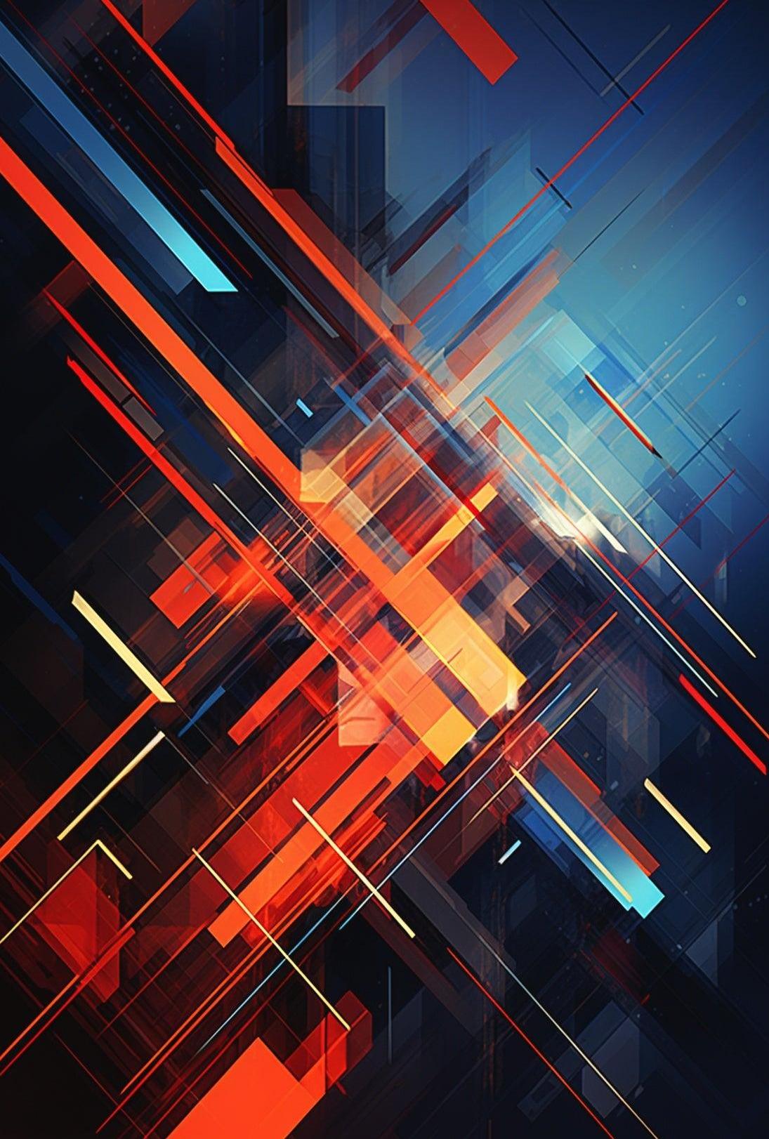 Dynamic Motion Futuristic Abstract Artistic or Pop Culture Poster