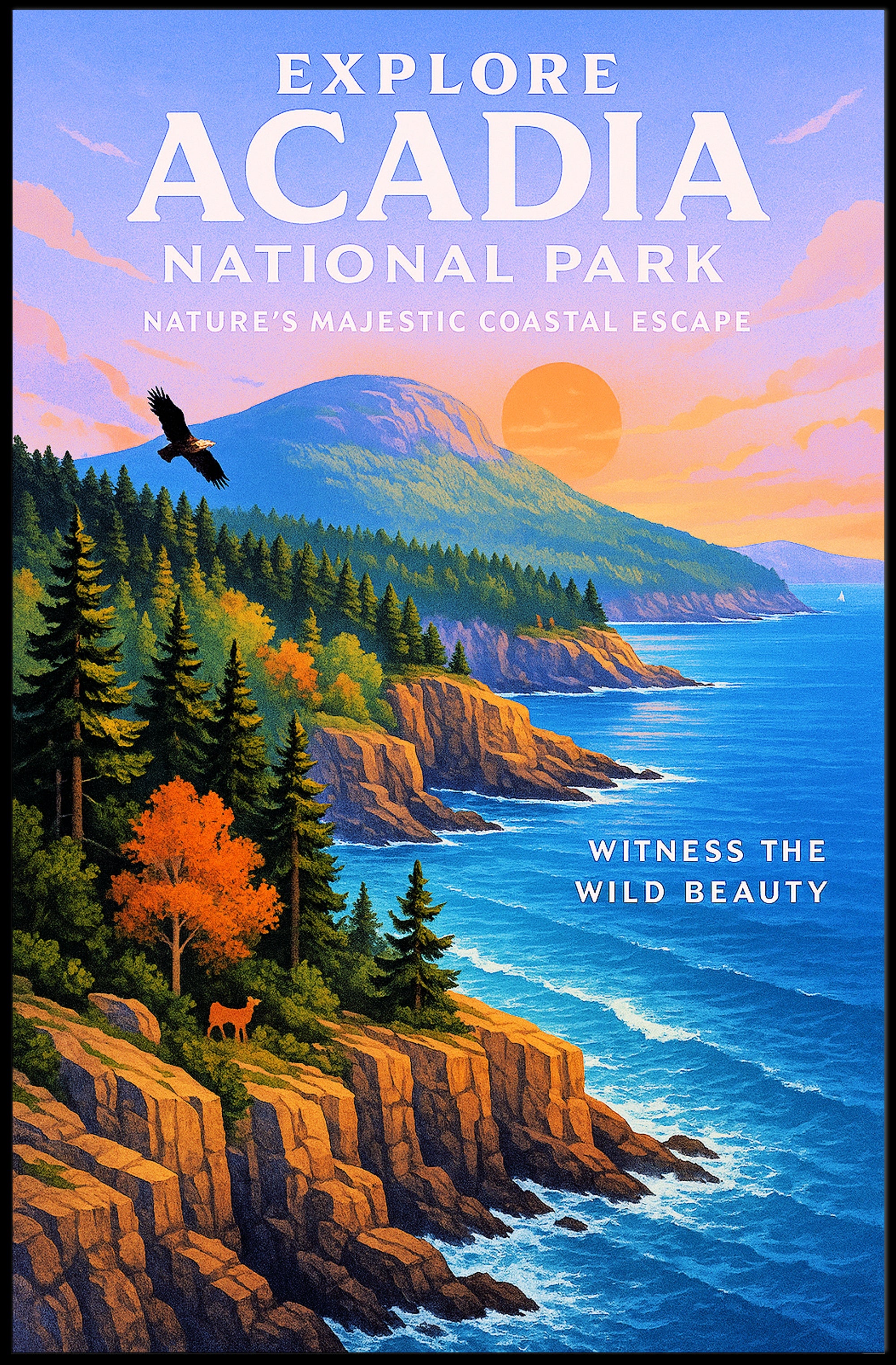 Explore Acadia National Park Poster