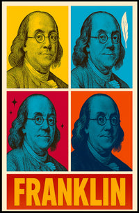 Benjamin Franklin Pop Art Historical or Presidential Poster
