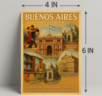 Buenos Aires Vintage Travel Poster Wall Art PosterGoat
