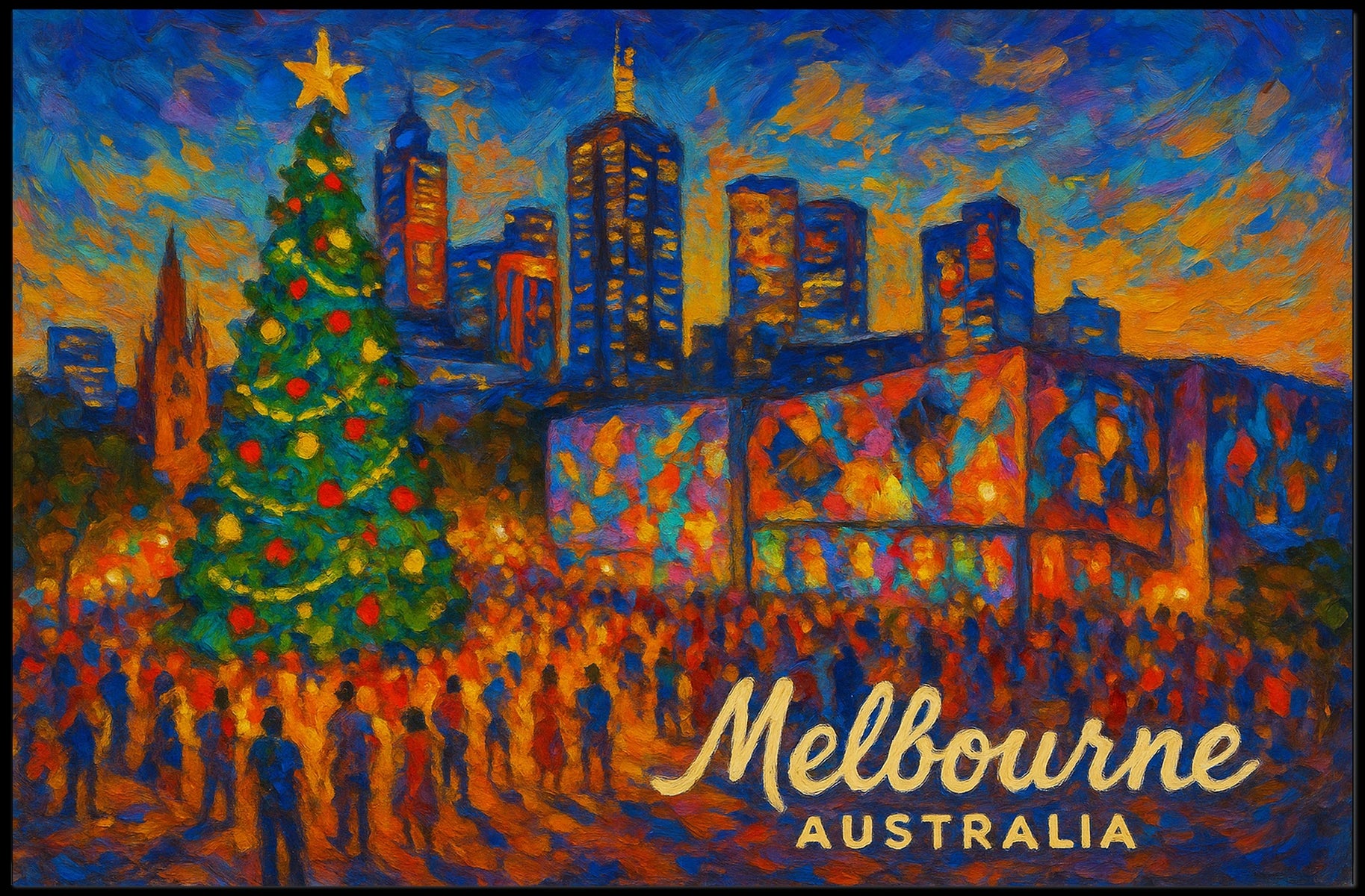Christmas in Melbourne Poster