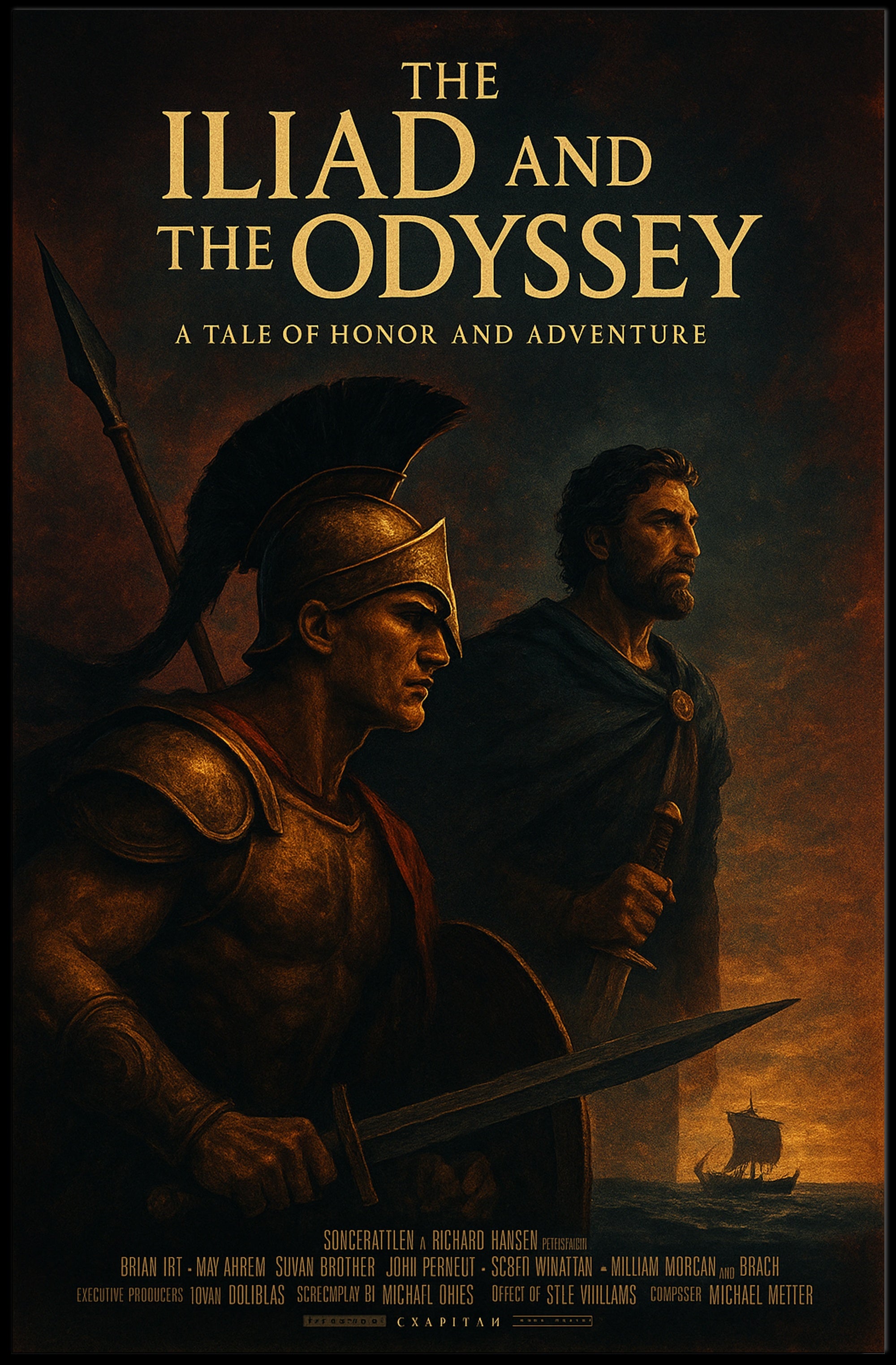 The Iliad and The Odyssey A Tale of Honor and Adventure Poster
