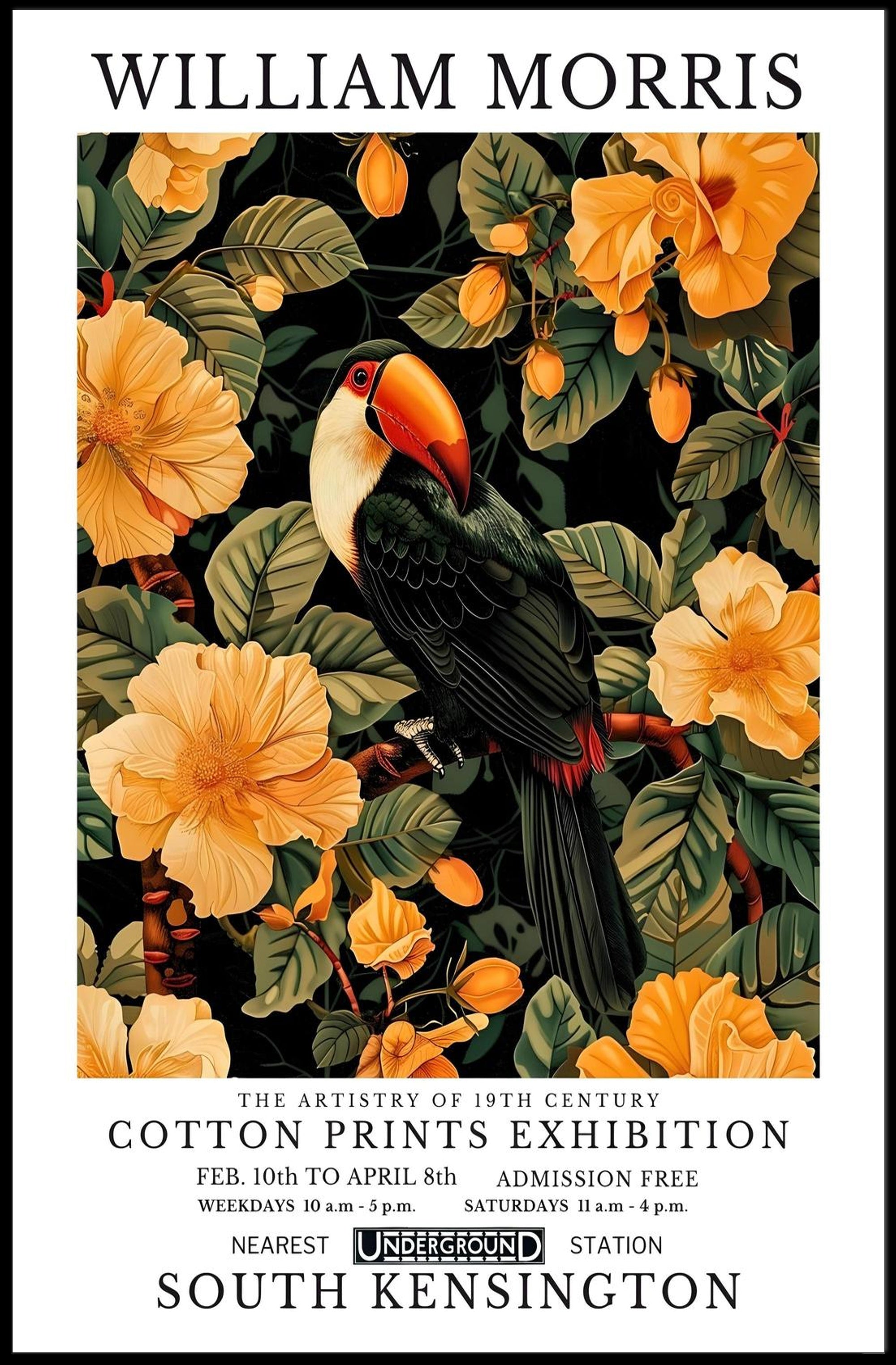William Morris Exhibition Classic Artistry Poster