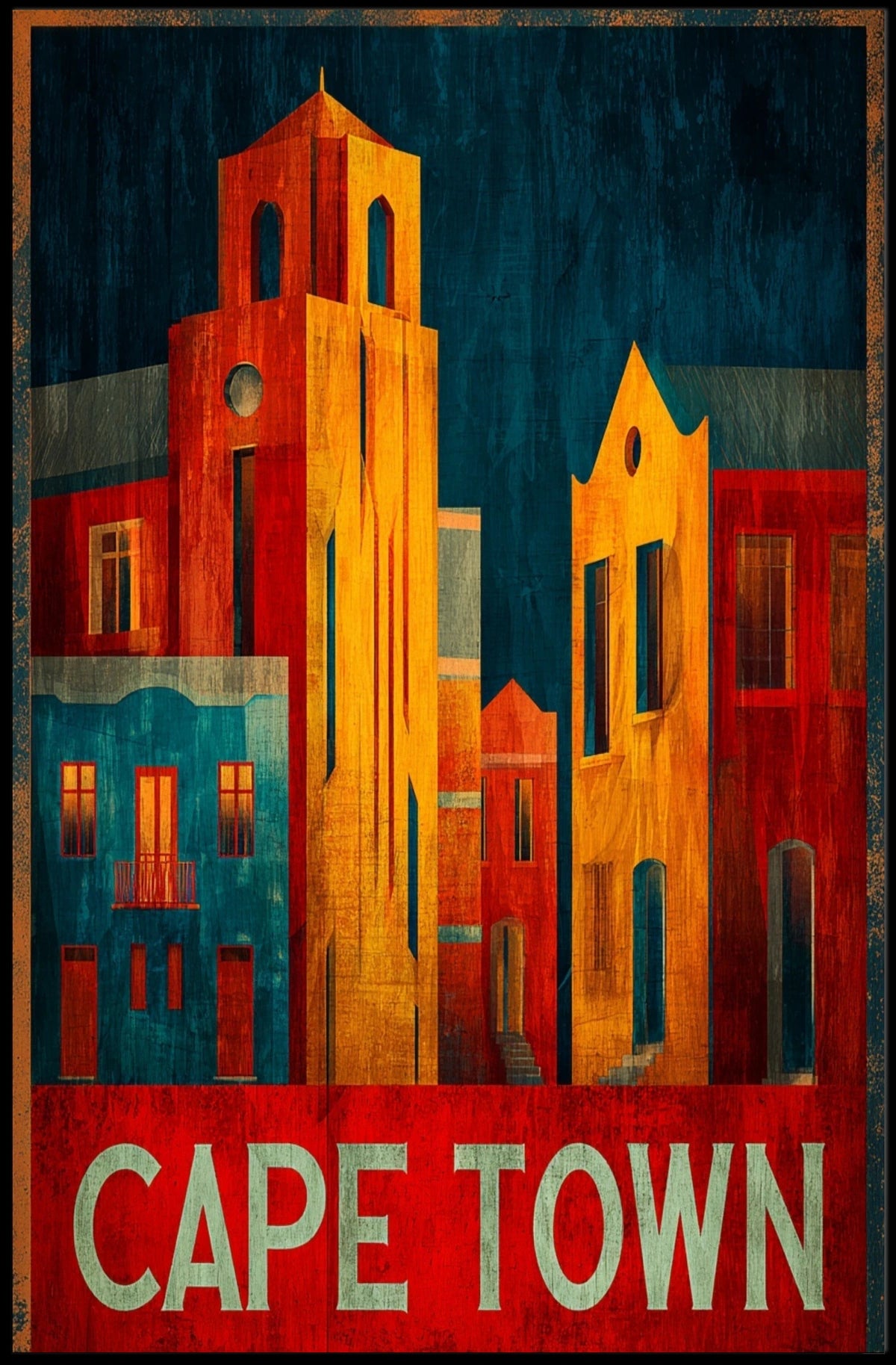 Cape Town Cityscape Poster