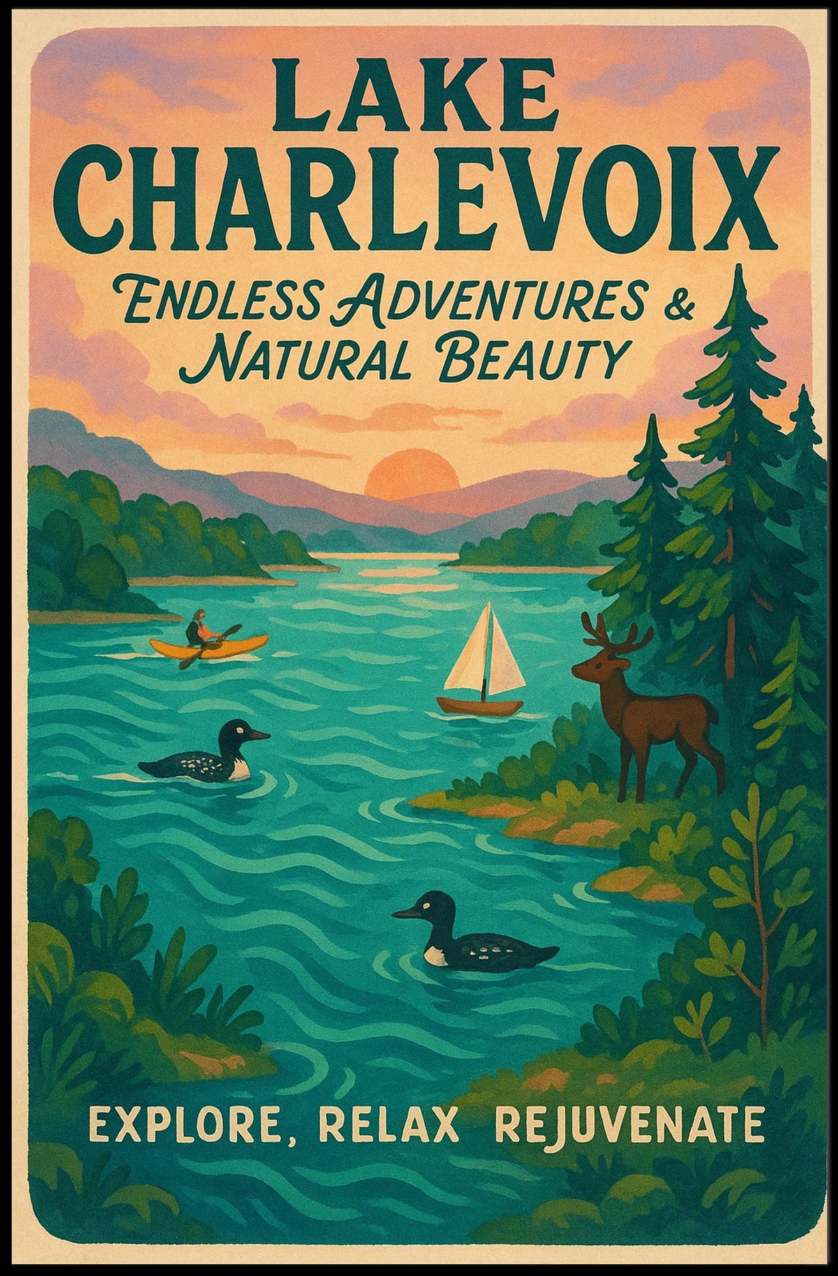 Lake Charlevoix Endless Adventures Poster