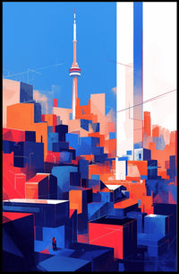 Toronto Abstract Cityscape Modern Art Poster