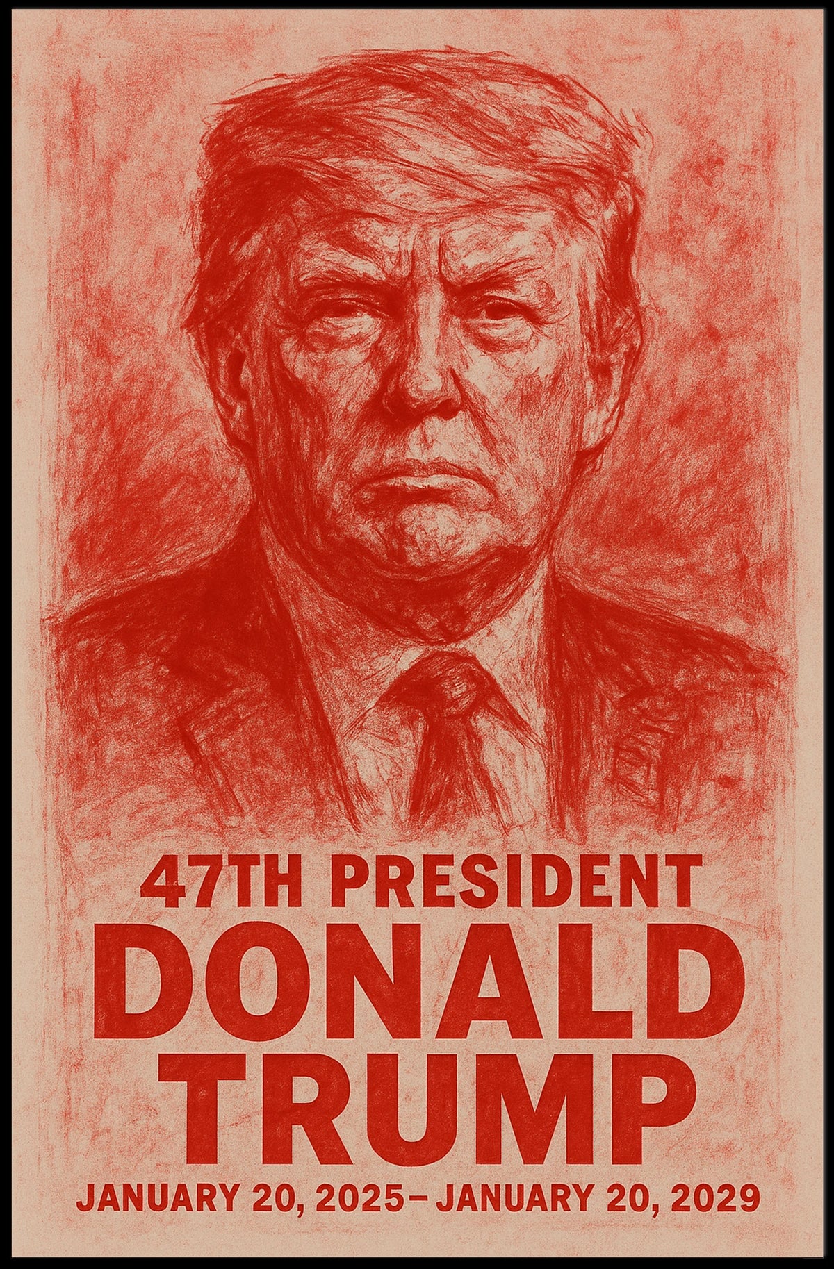 Trump Leadership Red Pop Art Patriotic Poster